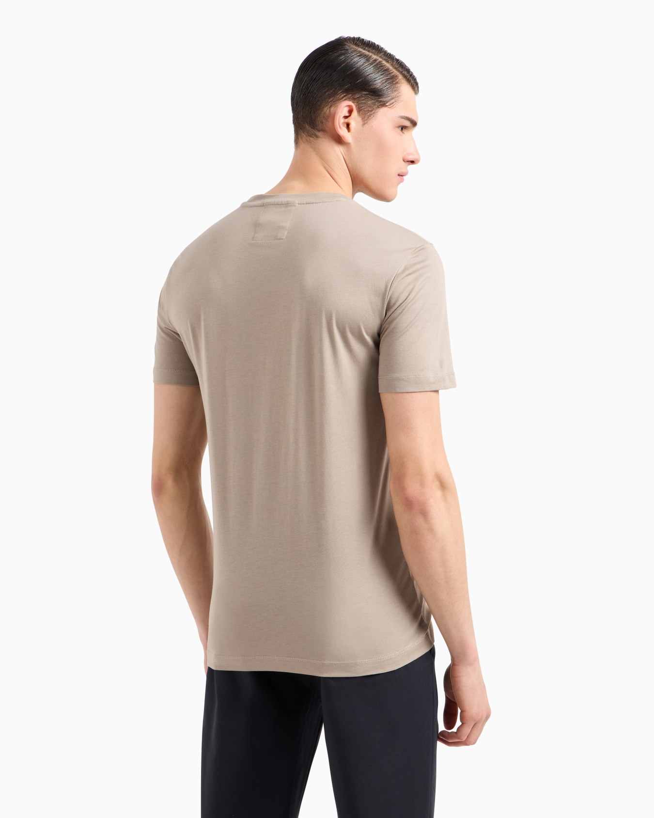 Pima-jersey T-shirt with logo print Slide 2
