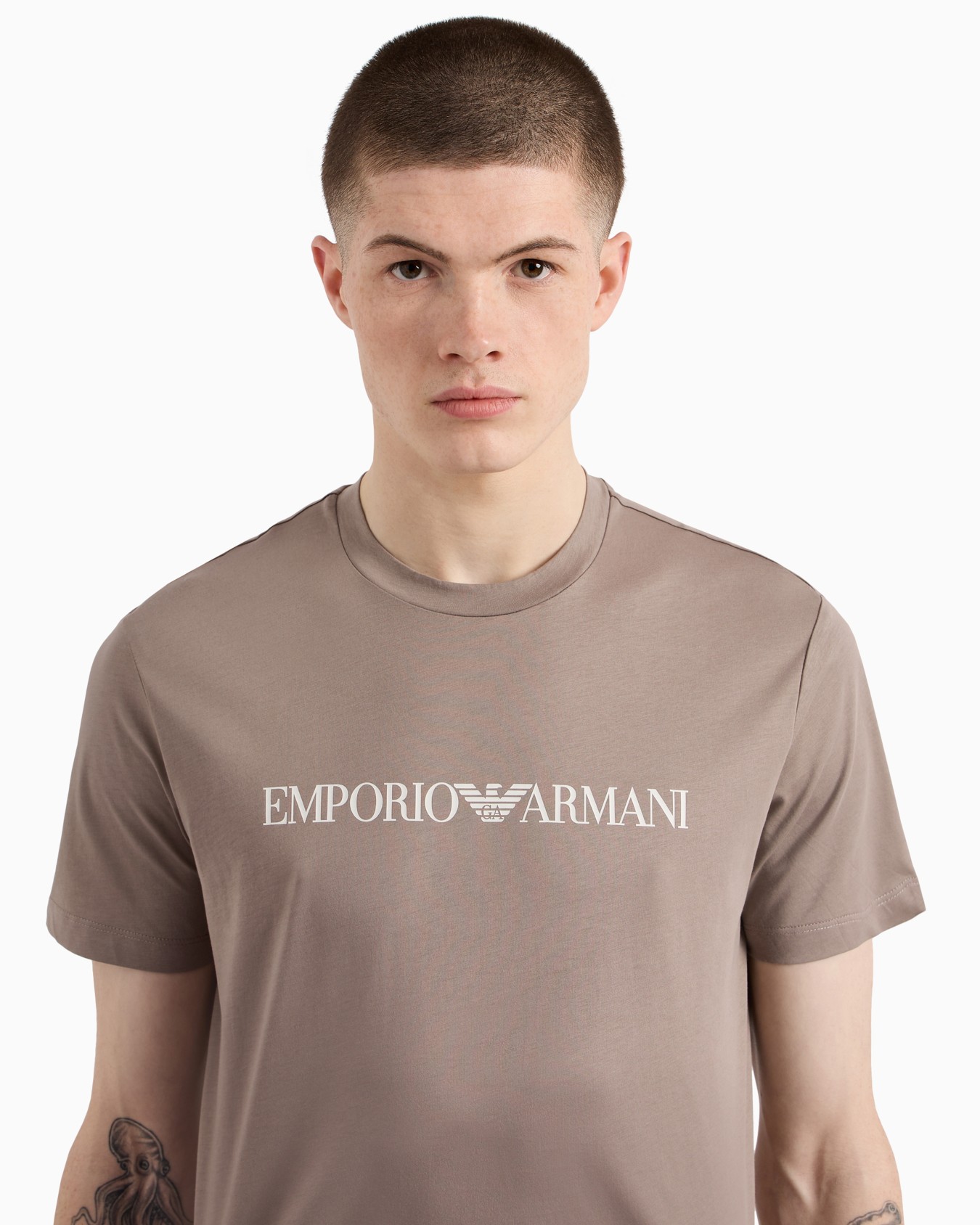 Pima-jersey T-shirt with logo print Slide 4