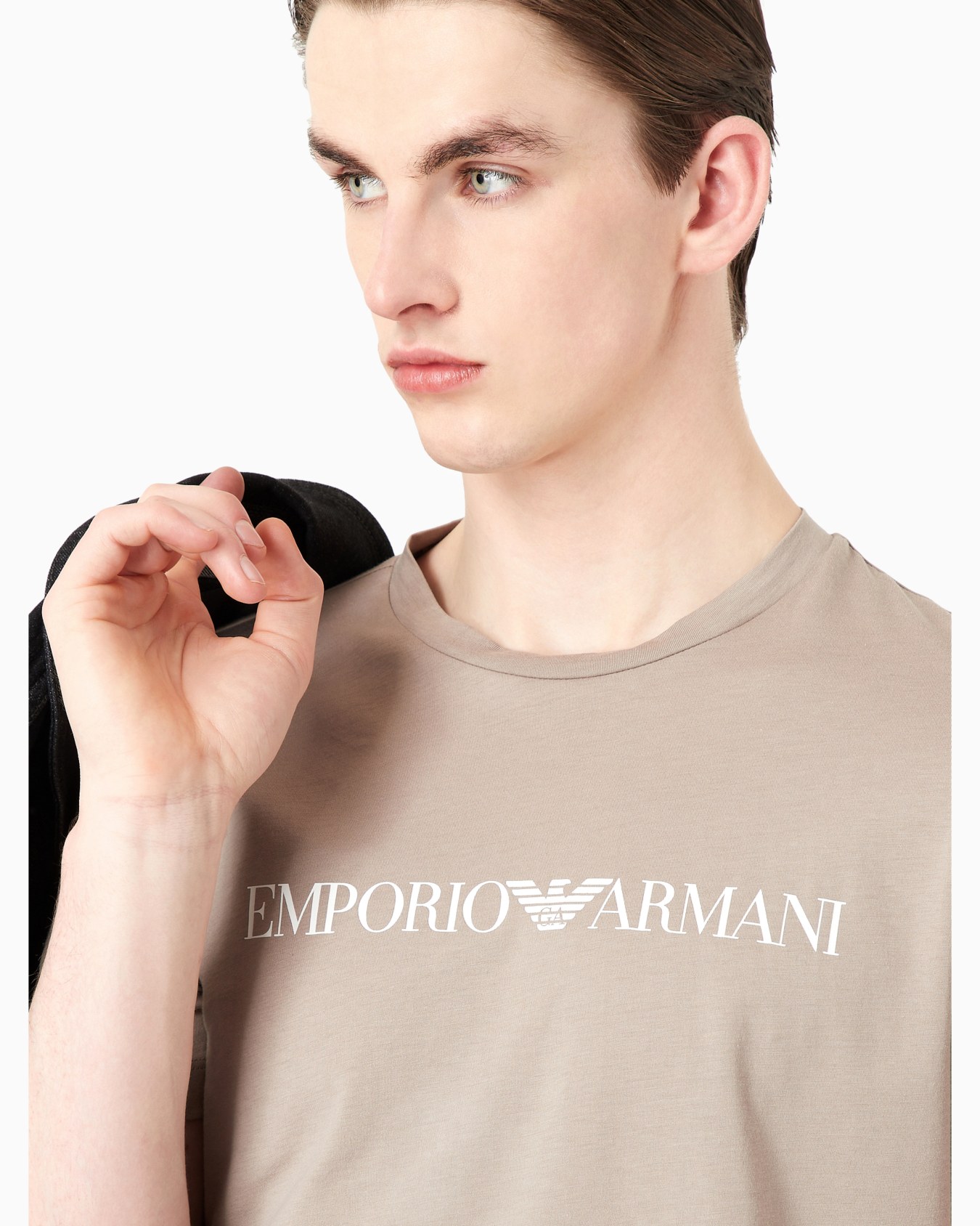 Pima-jersey T-shirt with logo print Slide 5
