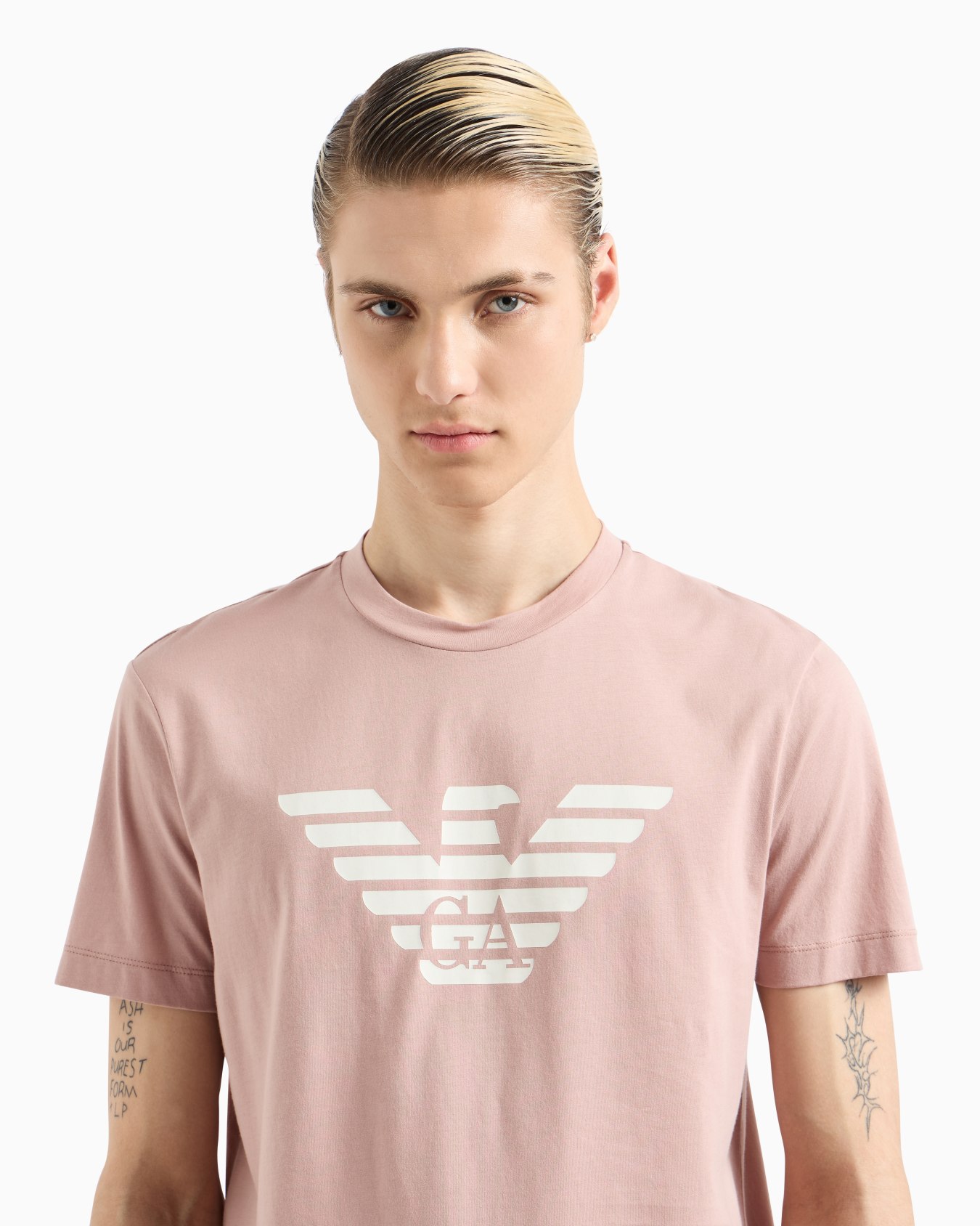 Pima-jersey T-shirt with logo print Slide 4