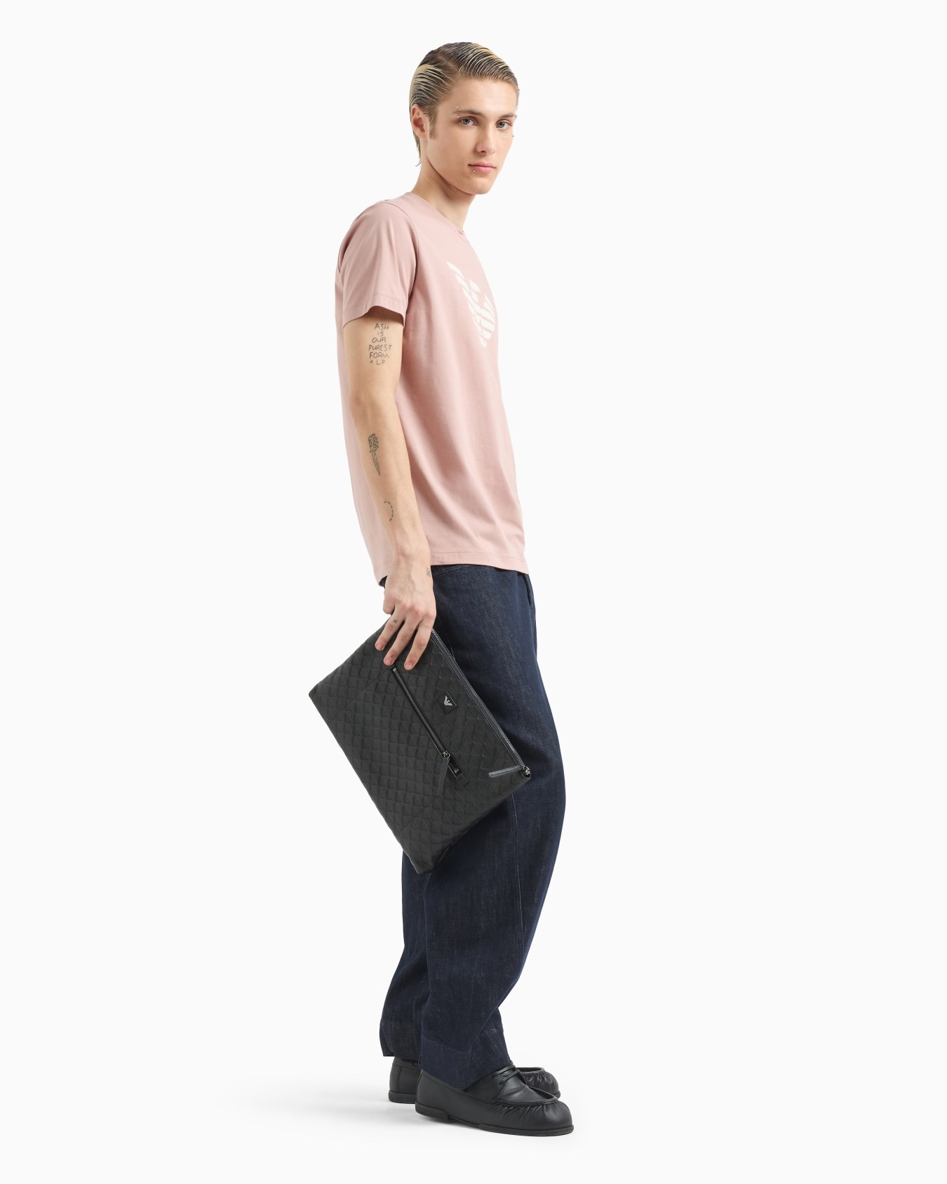 Pima-jersey T-shirt with logo print Slide 3