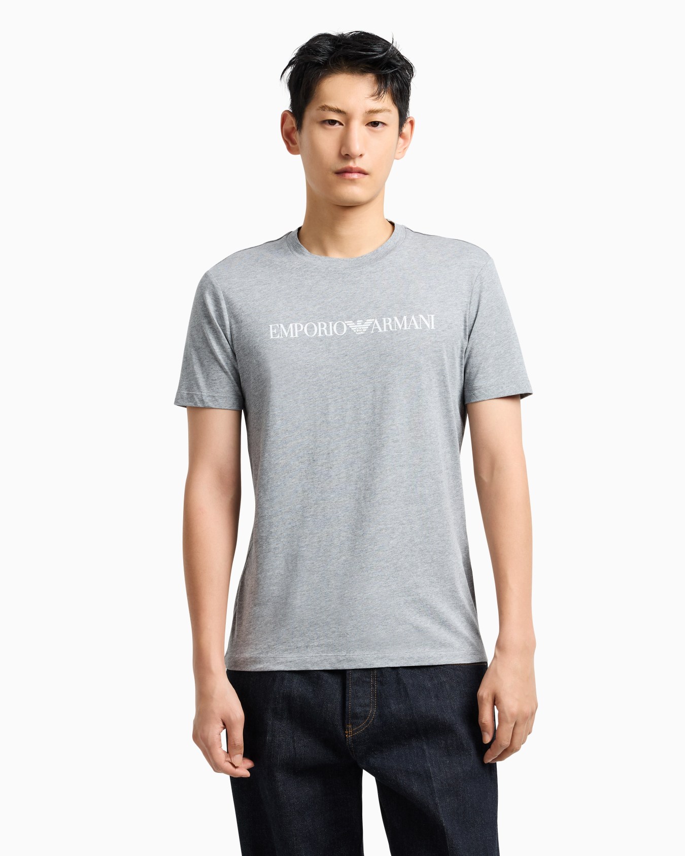 Pima-jersey T-shirt with logo print Slide 3