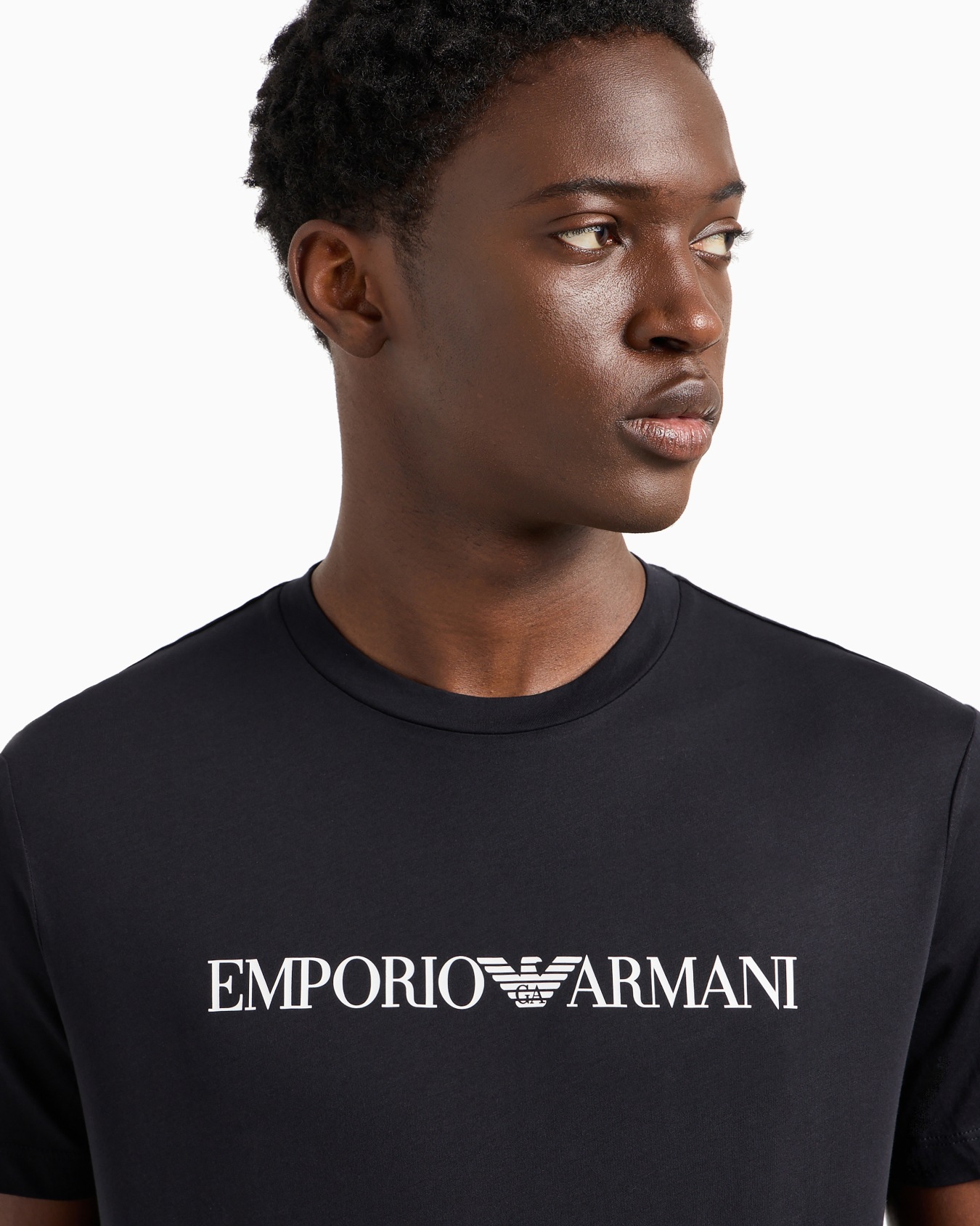 Pima-jersey T-shirt with logo print Slide 4