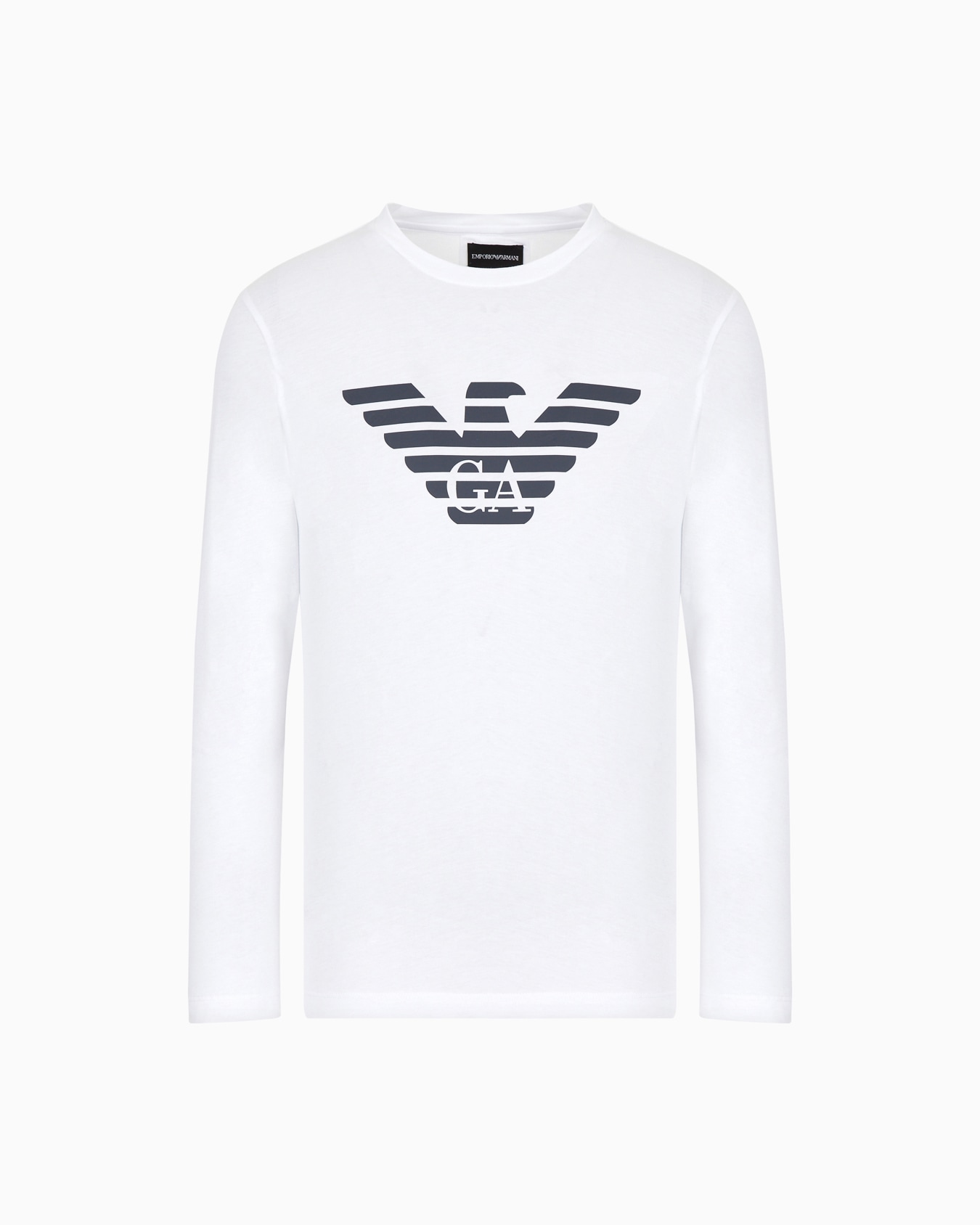 Pima-jersey jumper with printed logo Slide 0