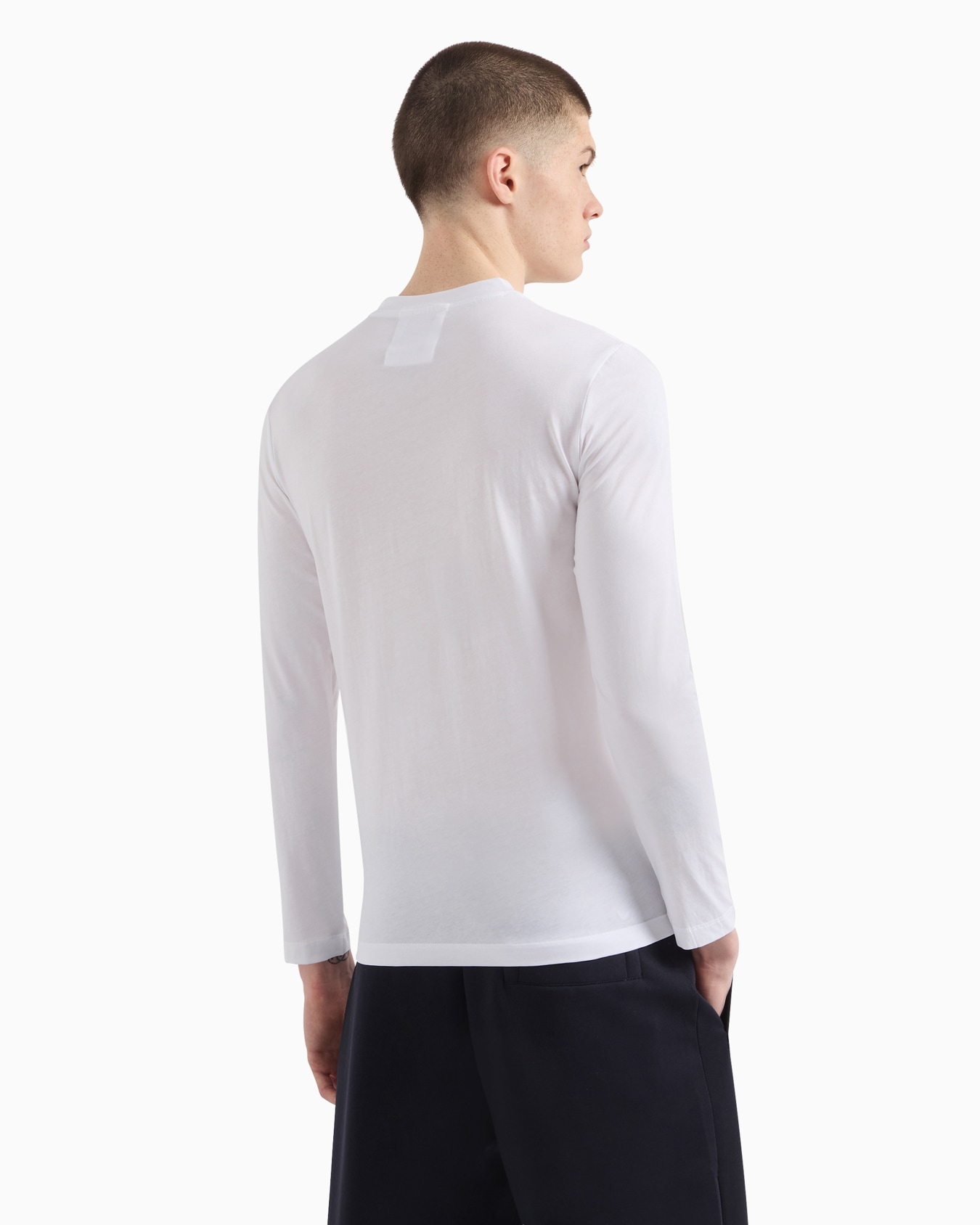 Pima-jersey jumper with printed logo Slide 2