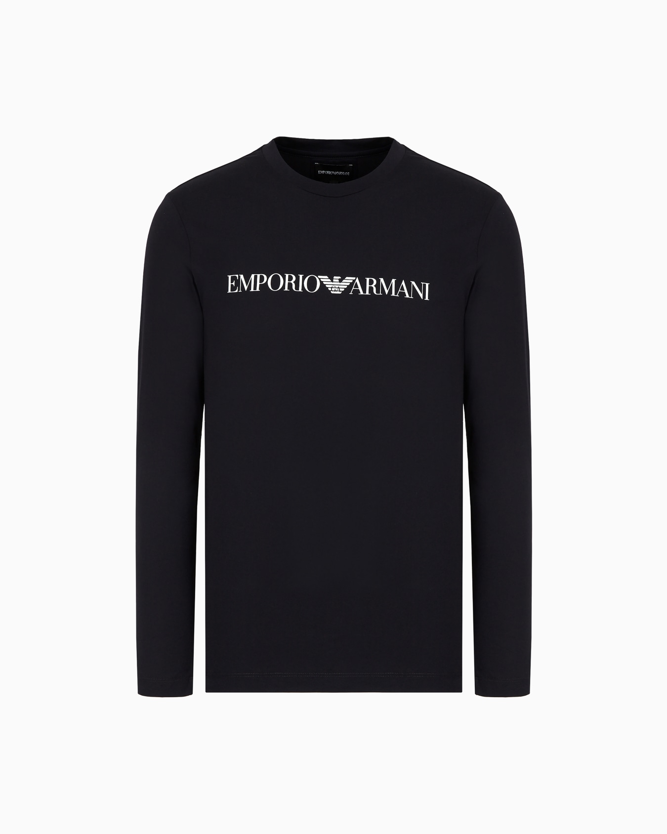 Pima-jersey jumper with printed logo Slide 0