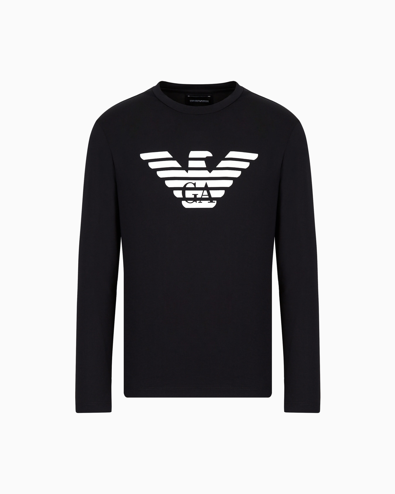 Pima-jersey jumper with printed logo Slide 0