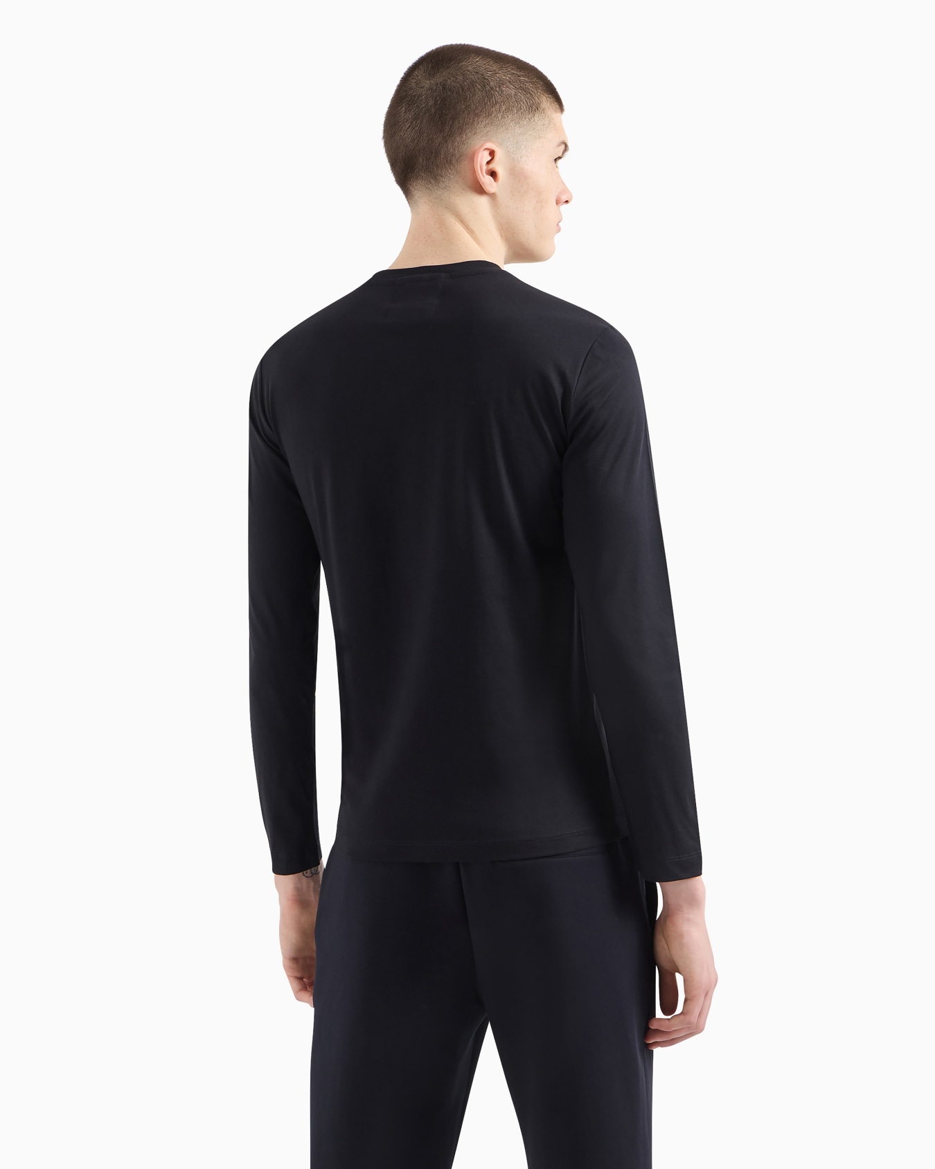 Pima-jersey jumper with printed logo Slide 2