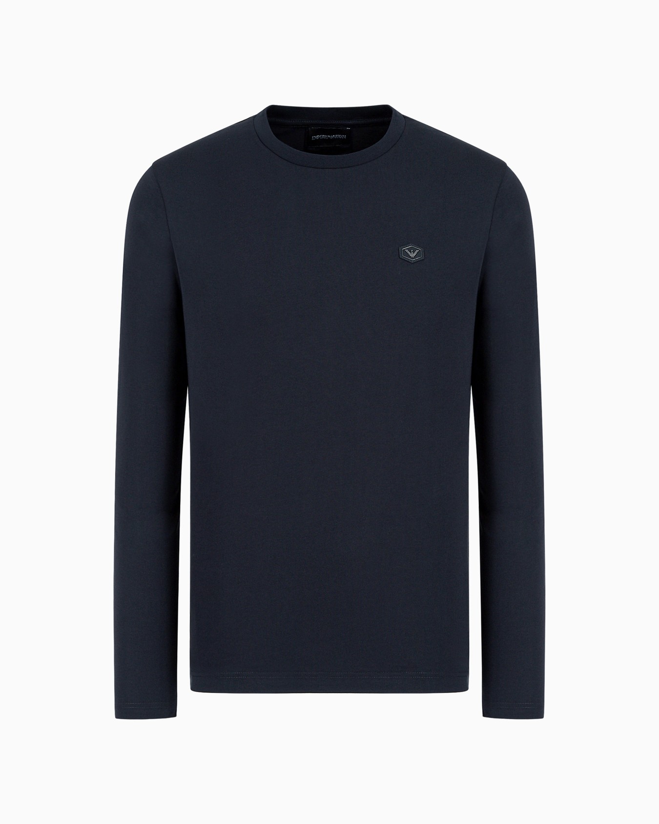 Oberteil aus Supima-Jersey mit kleinem Logo-Aufnäher Folie 0