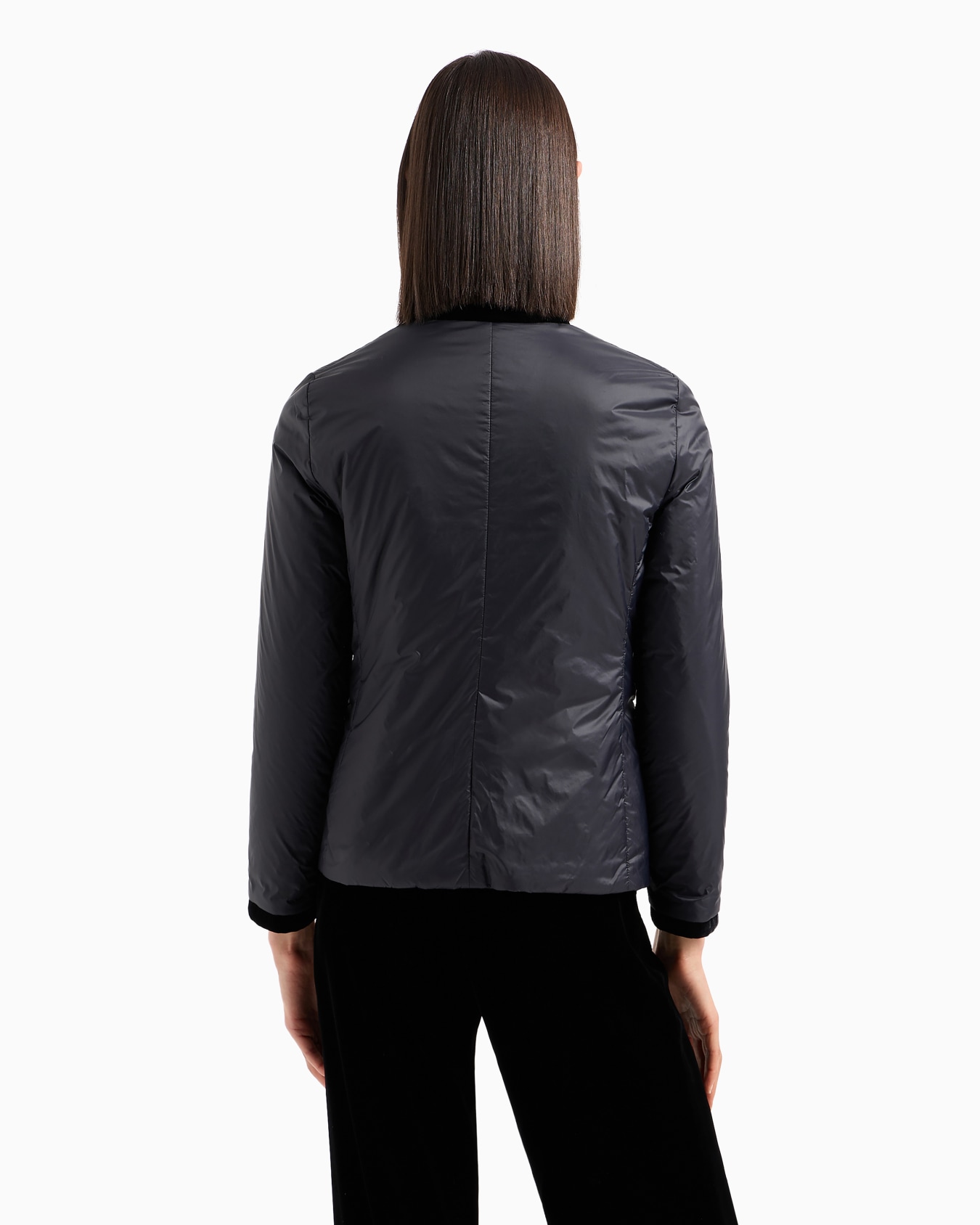 Nylon reversible guru-collared jacket Slide 2