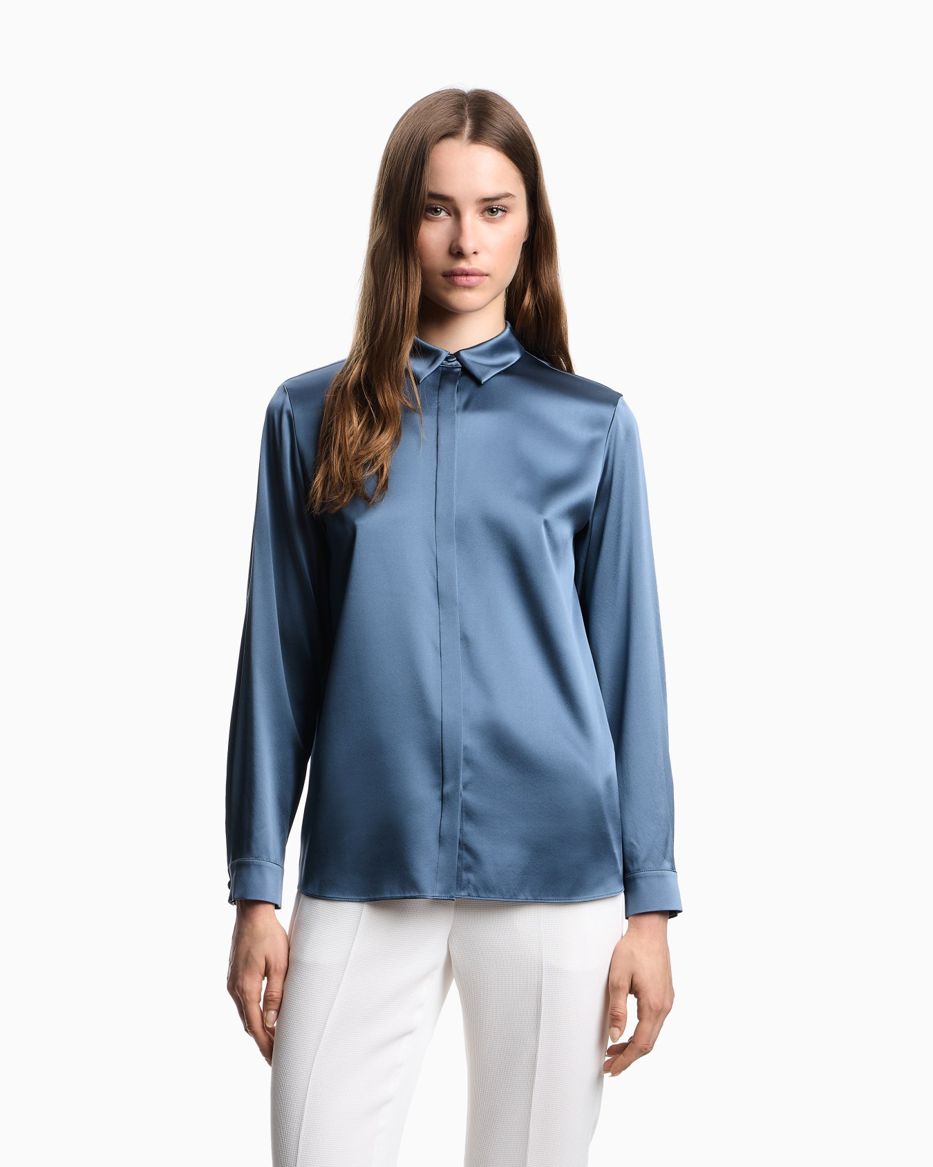Silk satin shirt Slide 3
