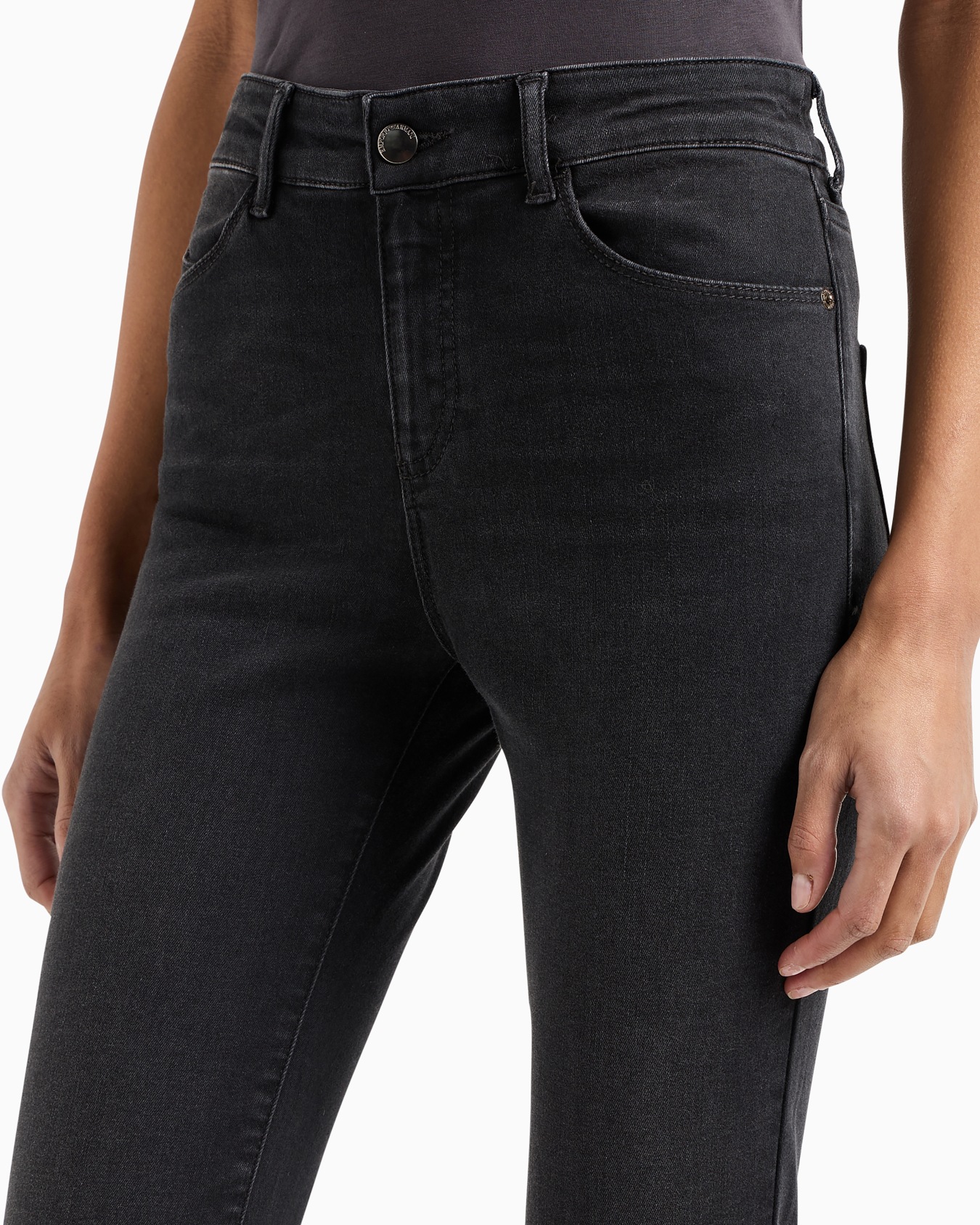 J18 High-waisted skinny-fit stonewashed comfort-denim jeans Slide 4