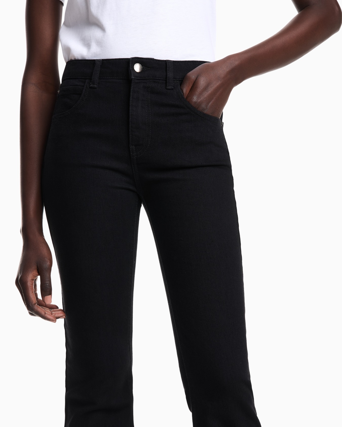 J47 Mid to high-rise, flared-leg, comfort-denim jeans Slide 4