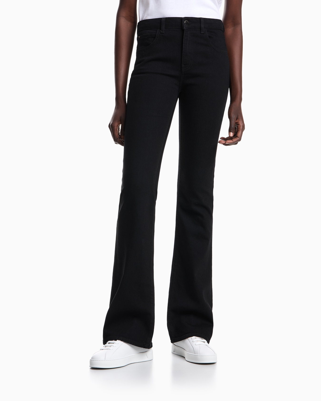 J47 Mid to high-rise, flared-leg, comfort-denim jeans Slide 3