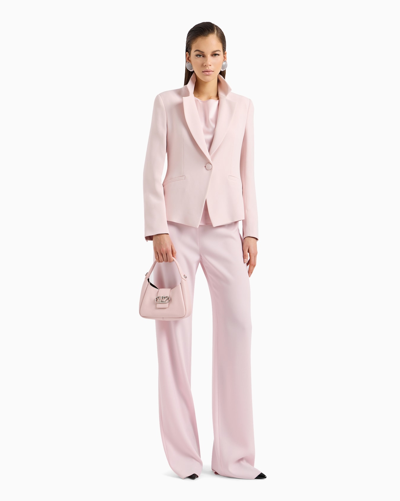 Blouse à manches courtes en satin de soie Diapositive 3