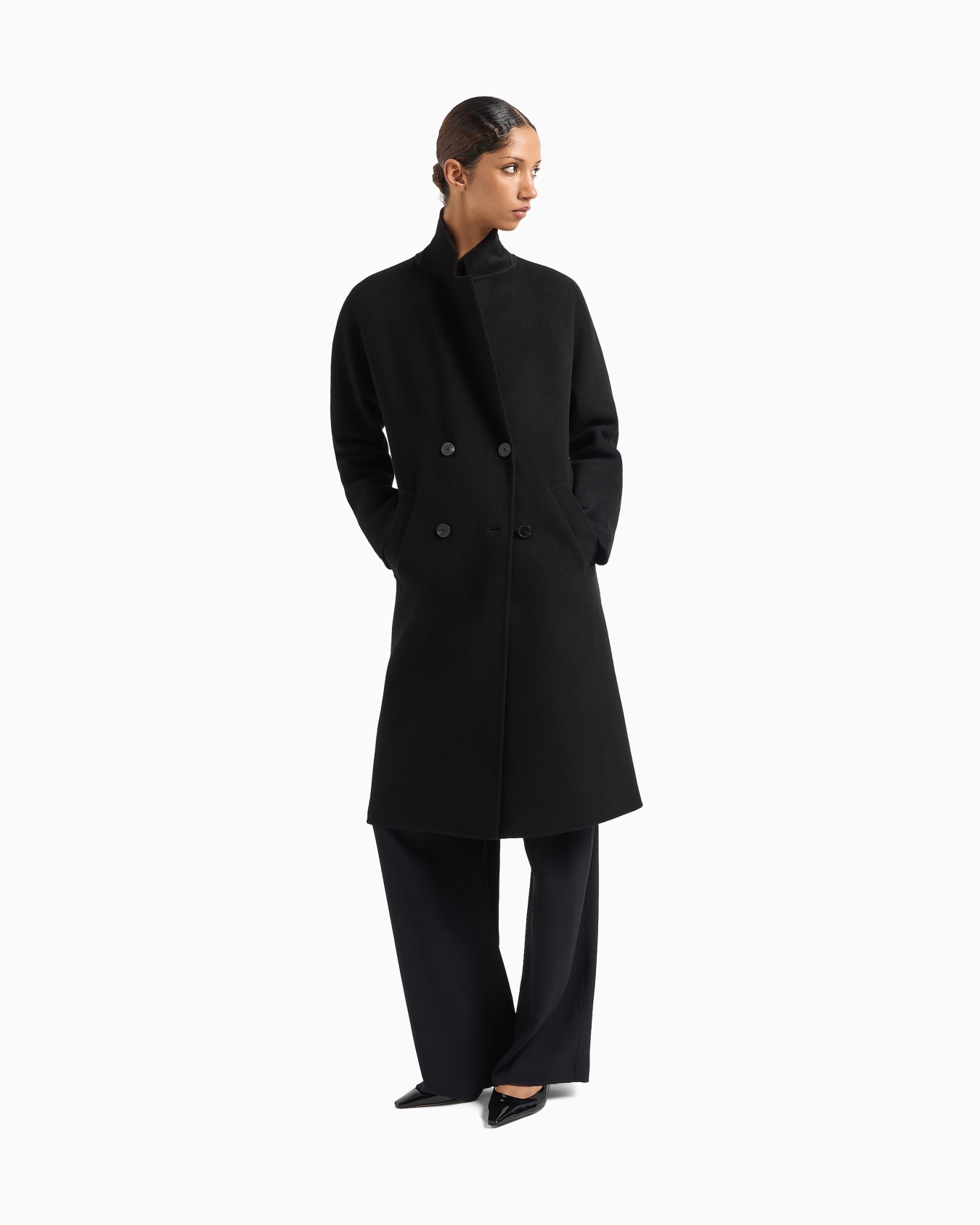 Casentino wool and cashmere double-breasted coat Slide 1