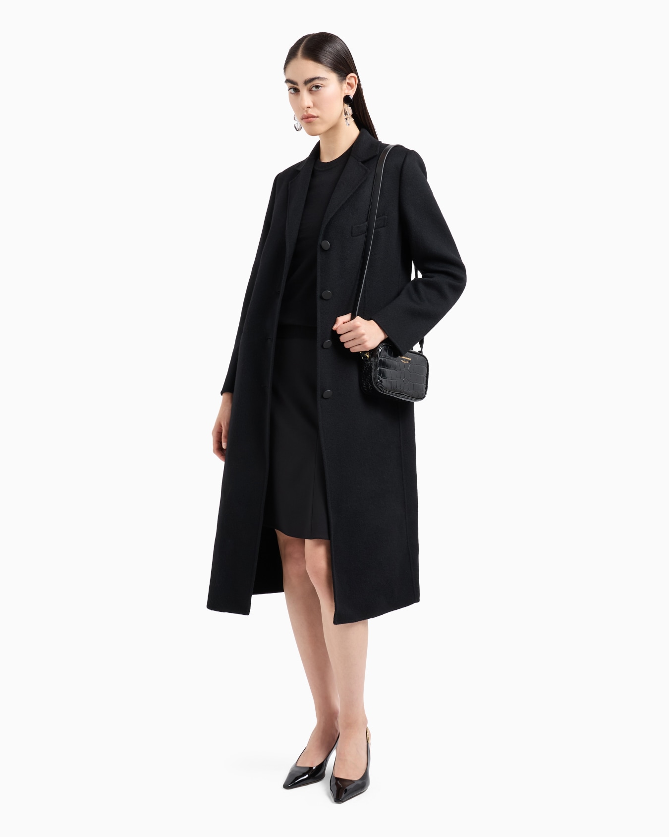 Manteau avec revers en pur cachemire Diapositive 3