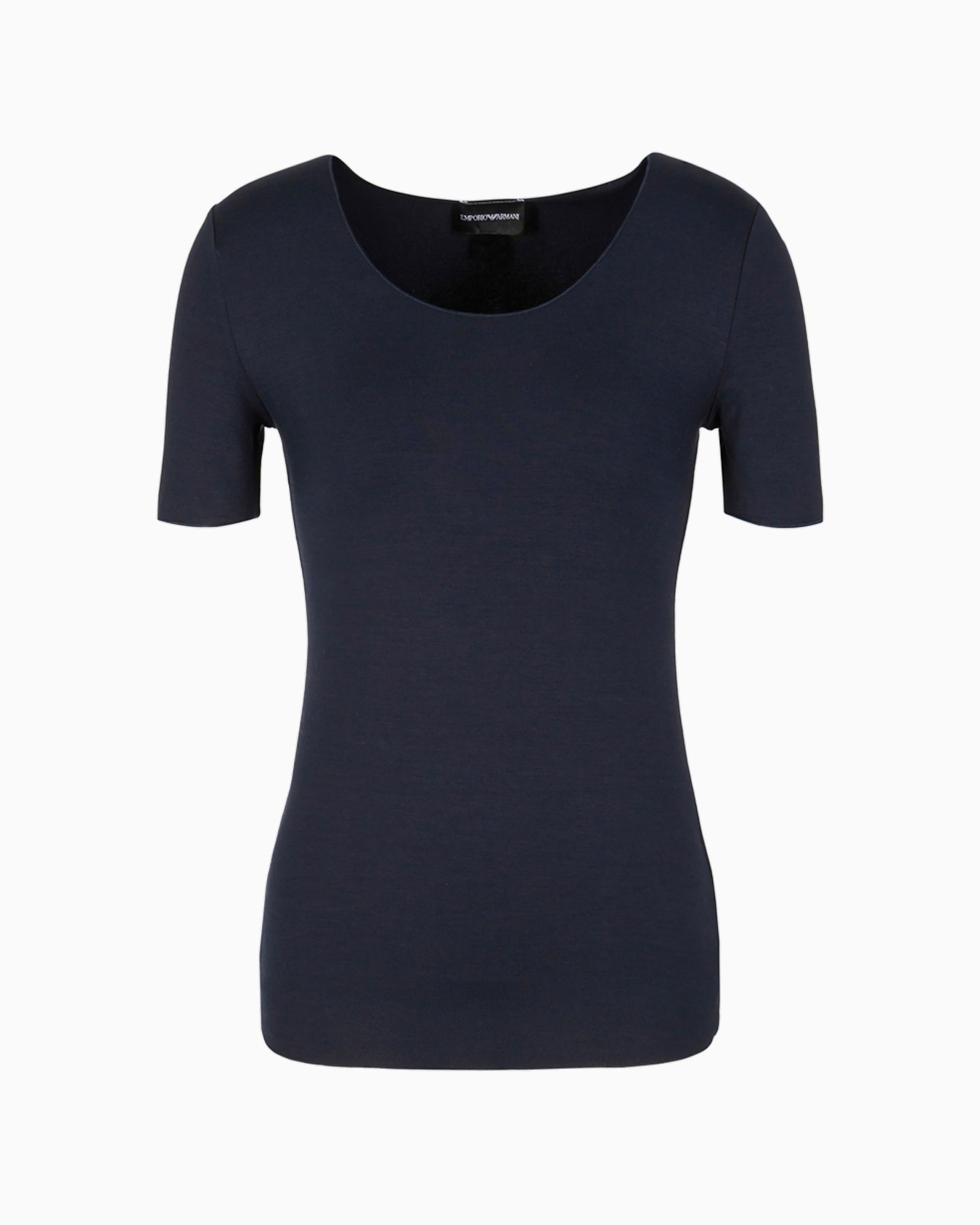 Viscose stretch jersey short-sleeved jumper Slide 0
