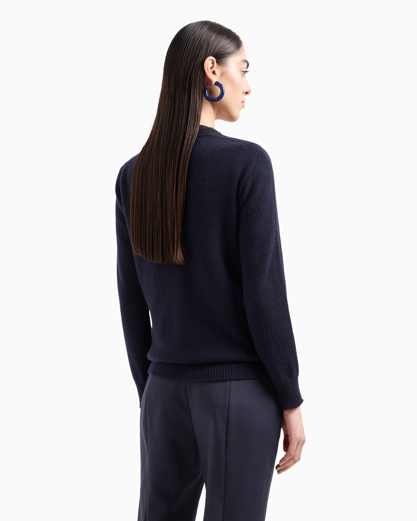 Cardigan avec encolure en V profonde en pur cachemire Diapositive 2