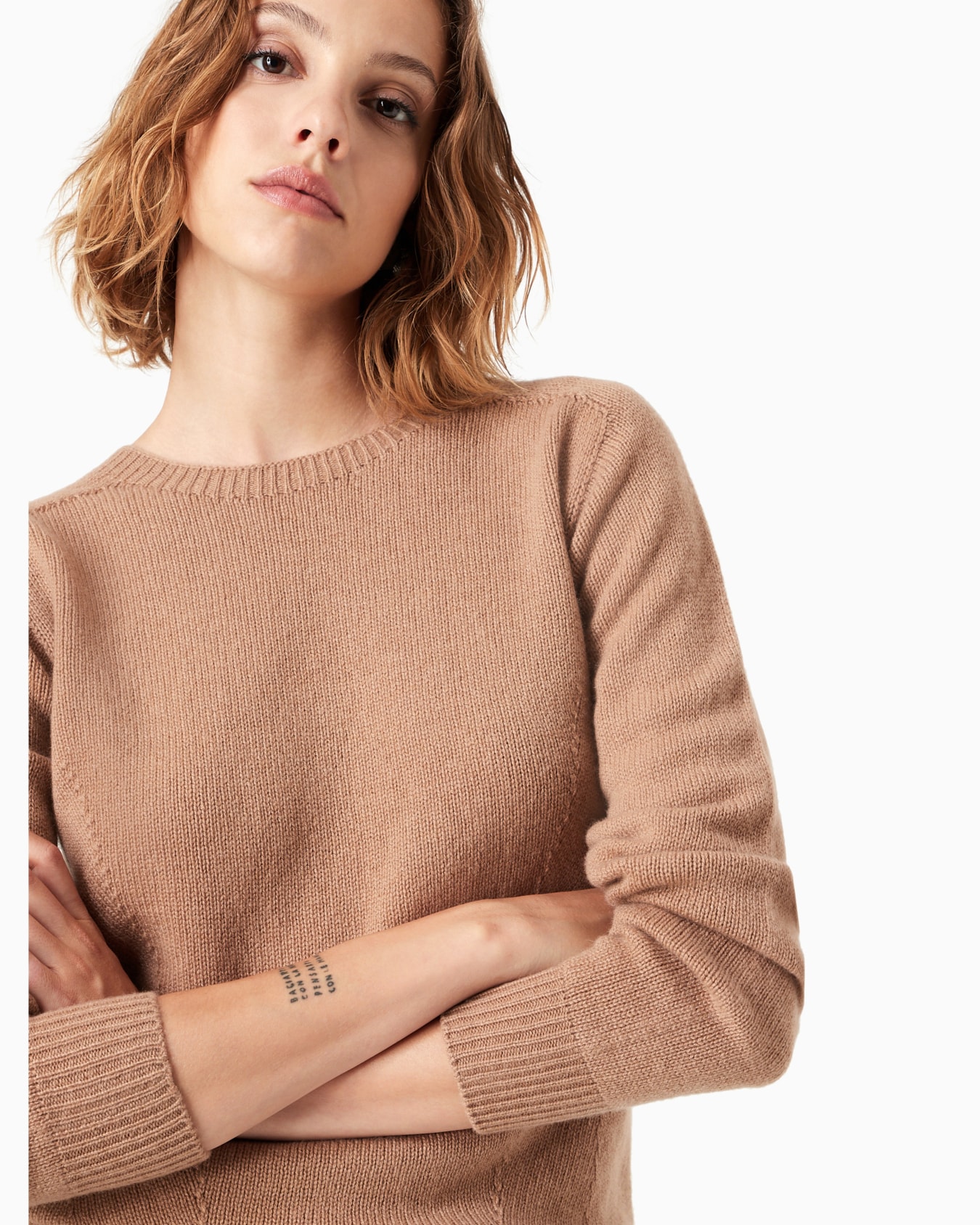 Maglione girocollo in puro cashmere Slide 5