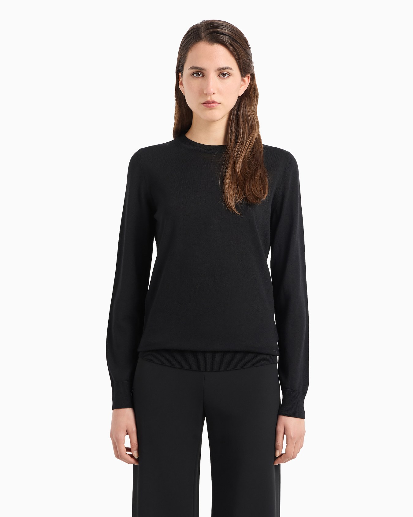 Crew-neck jumper in pure virgin wool Slide 3