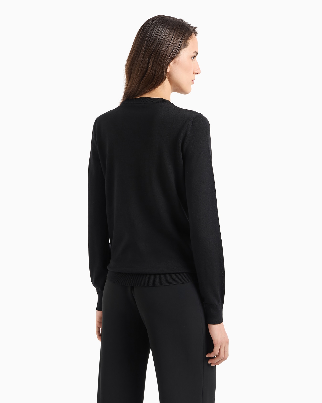 Crew-neck jumper in pure virgin wool Slide 2