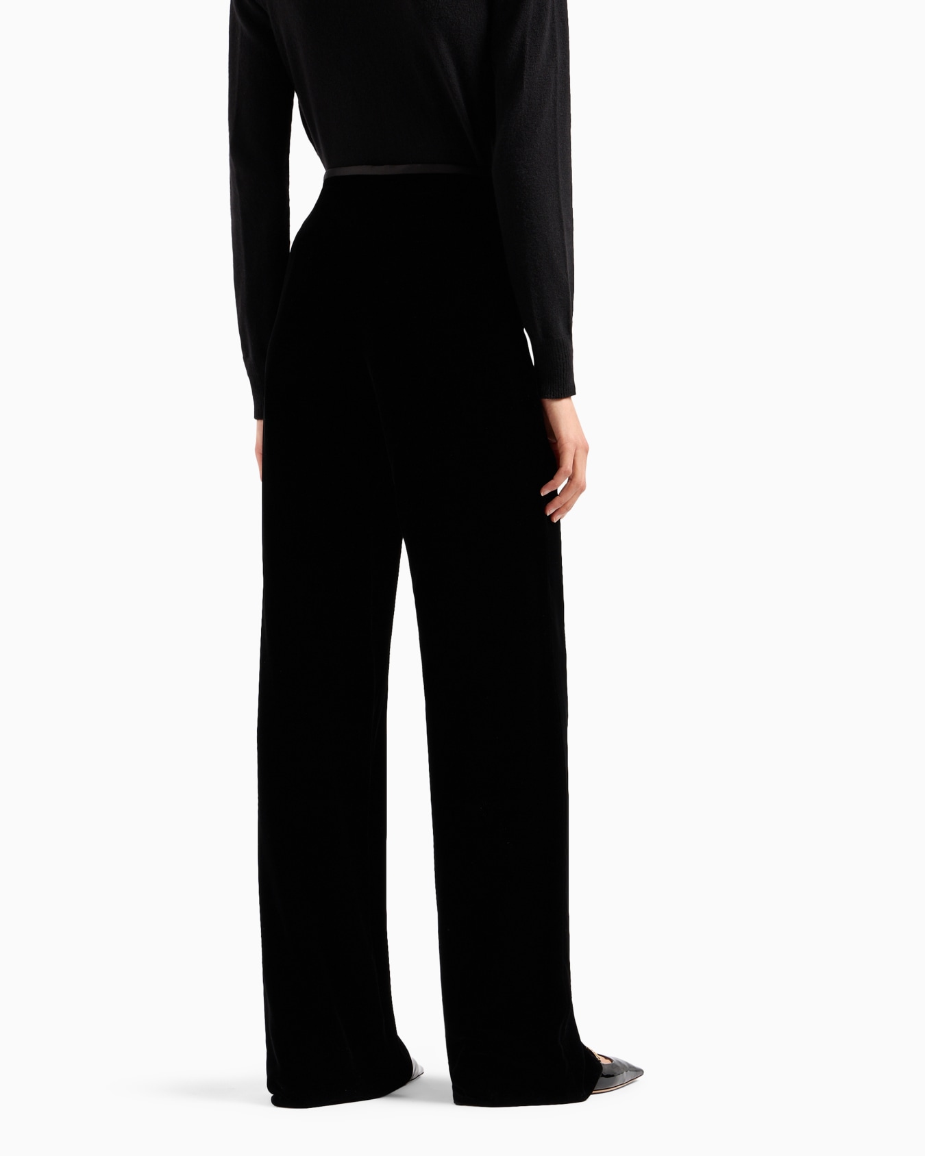 Velvet palazzo trousers Slide 2