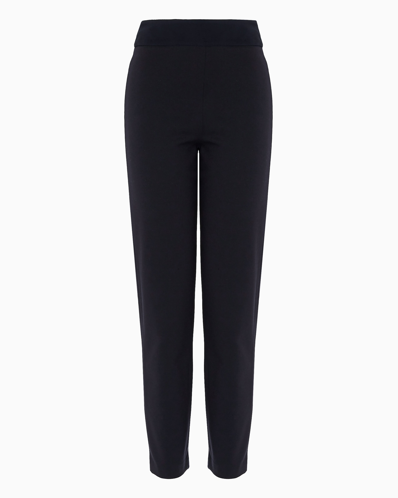 Pantalones de corte ajustado en tejido de punto Milano con banda de raso Diapositiva 0