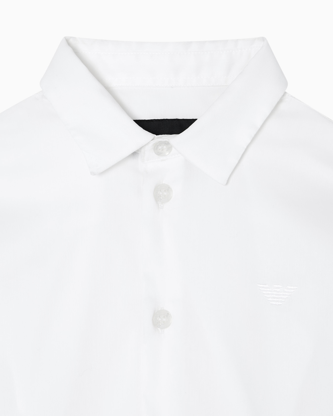 Camisa de popelina con bordado de águila a tono Diapositiva 1