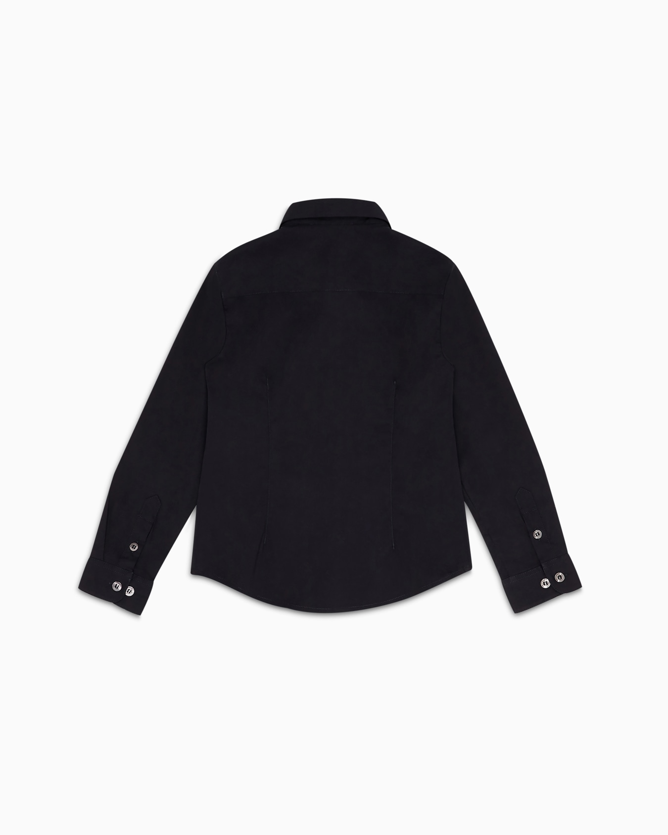 Poplin shirt with monochromatic eagle embroidery Slide 2