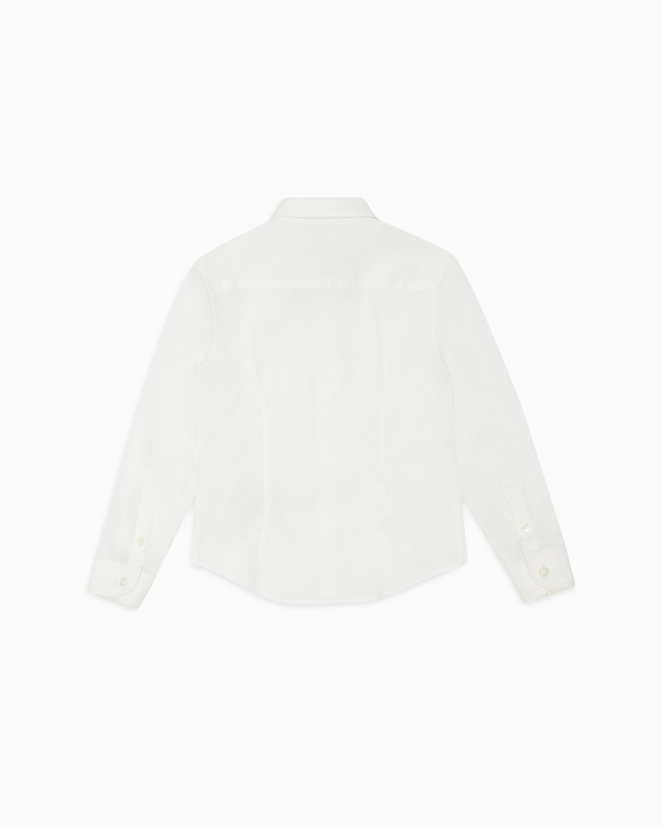 Poplin shirt with monochromatic eagle embroidery Slide 2