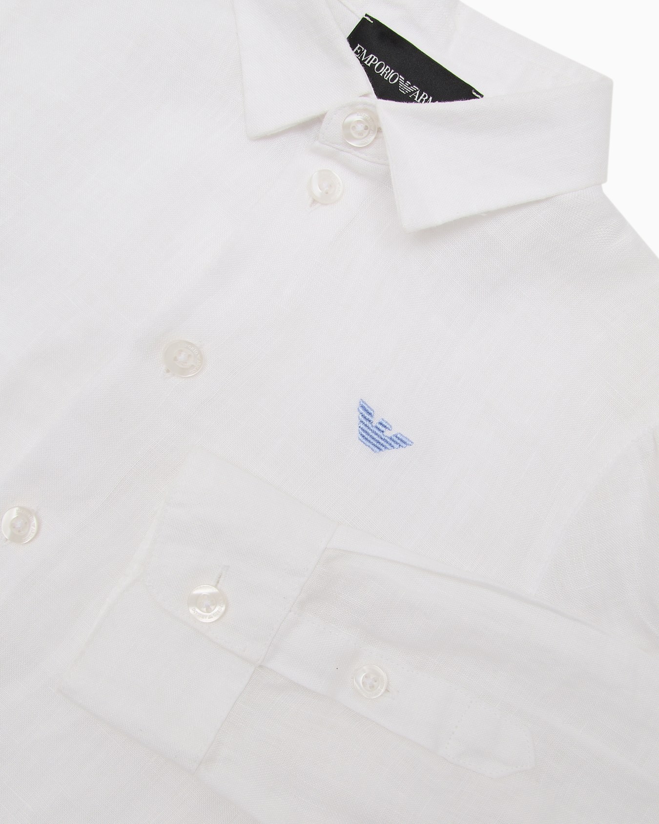 Linen shirt with eagle embroidery Slide 1
