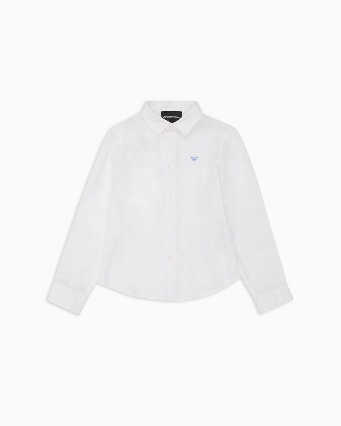 Linen shirt with eagle embroidery Slide 0