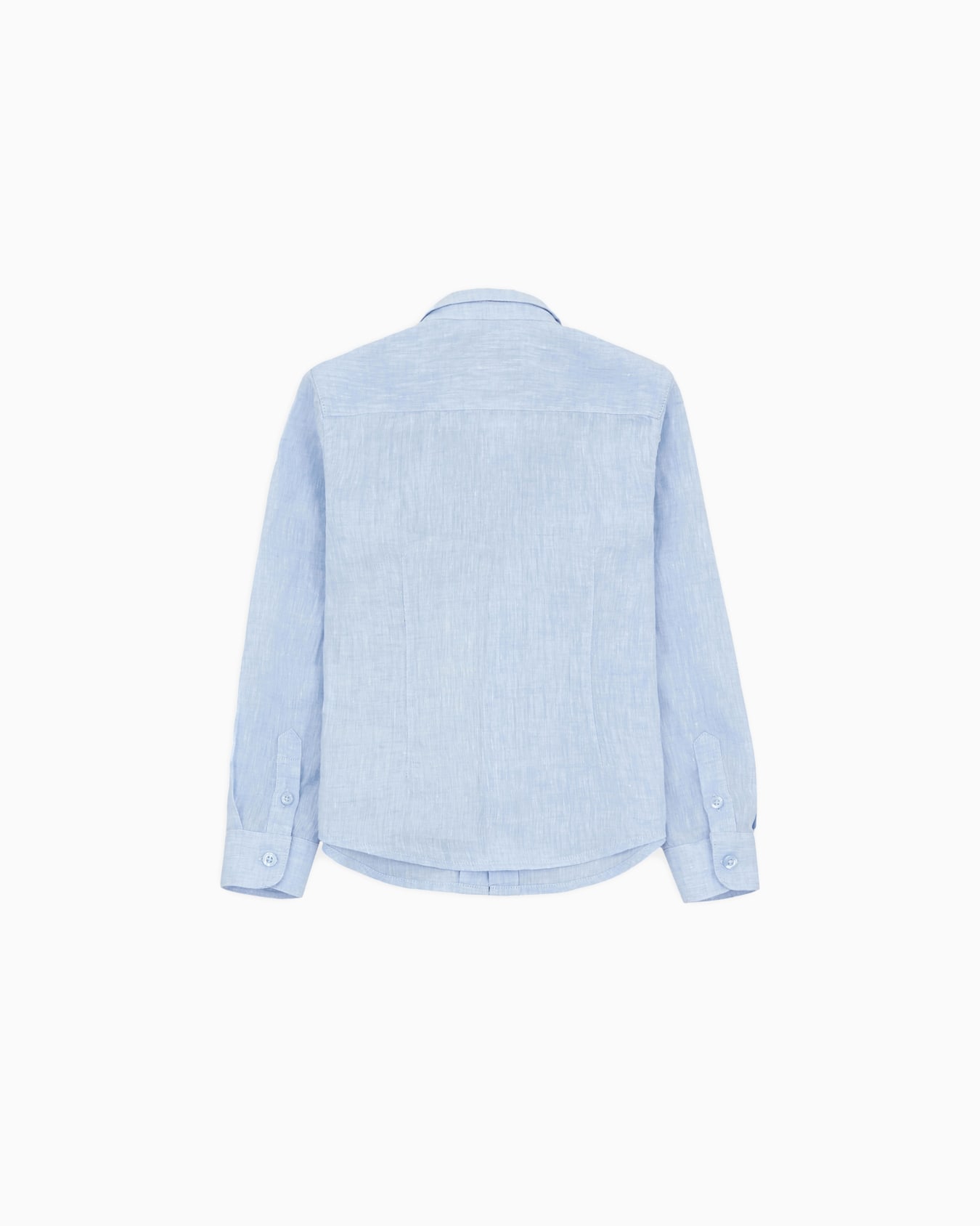 Linen shirt with eagle embroidery Slide 2