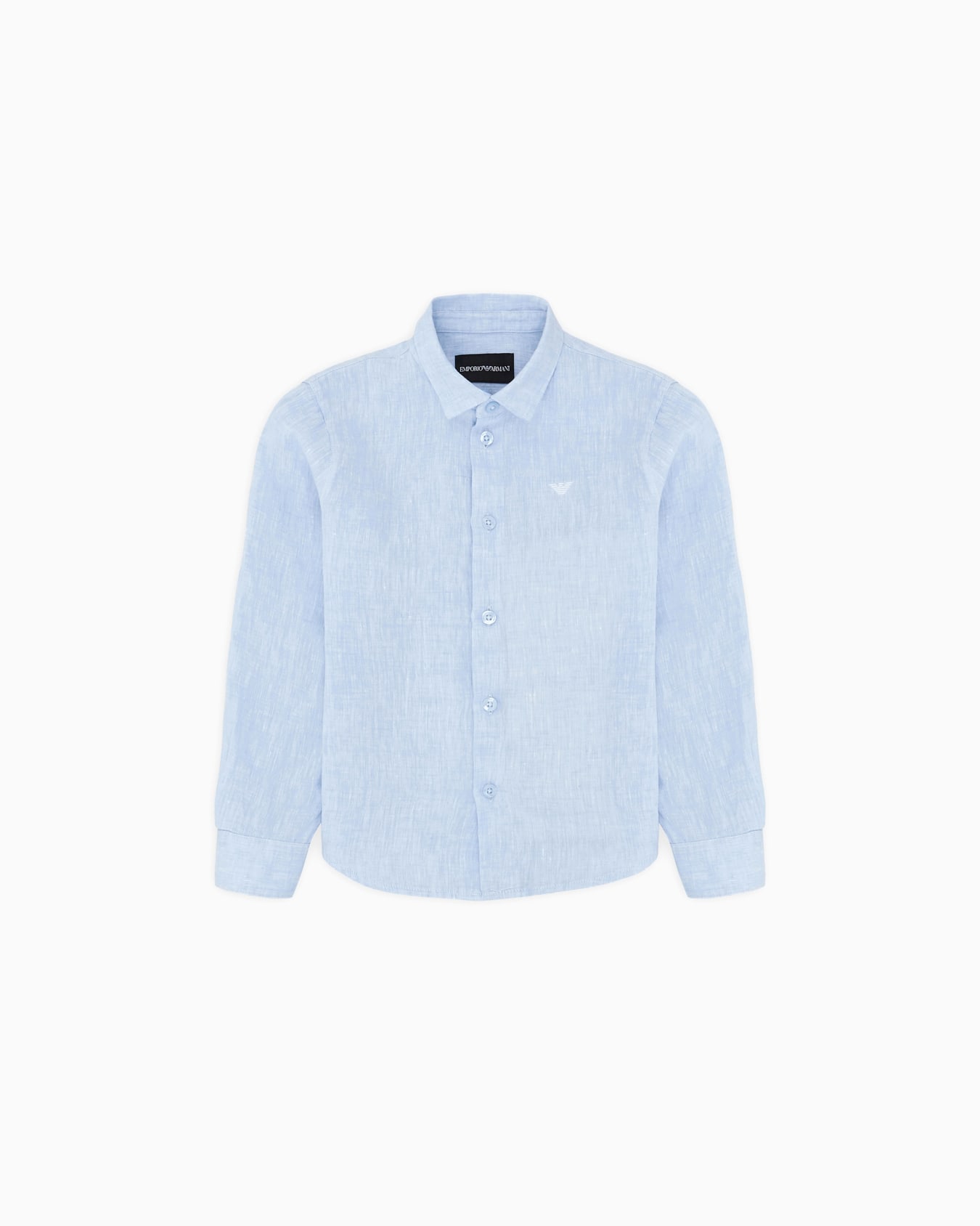 Linen shirt with eagle embroidery Slide 0
