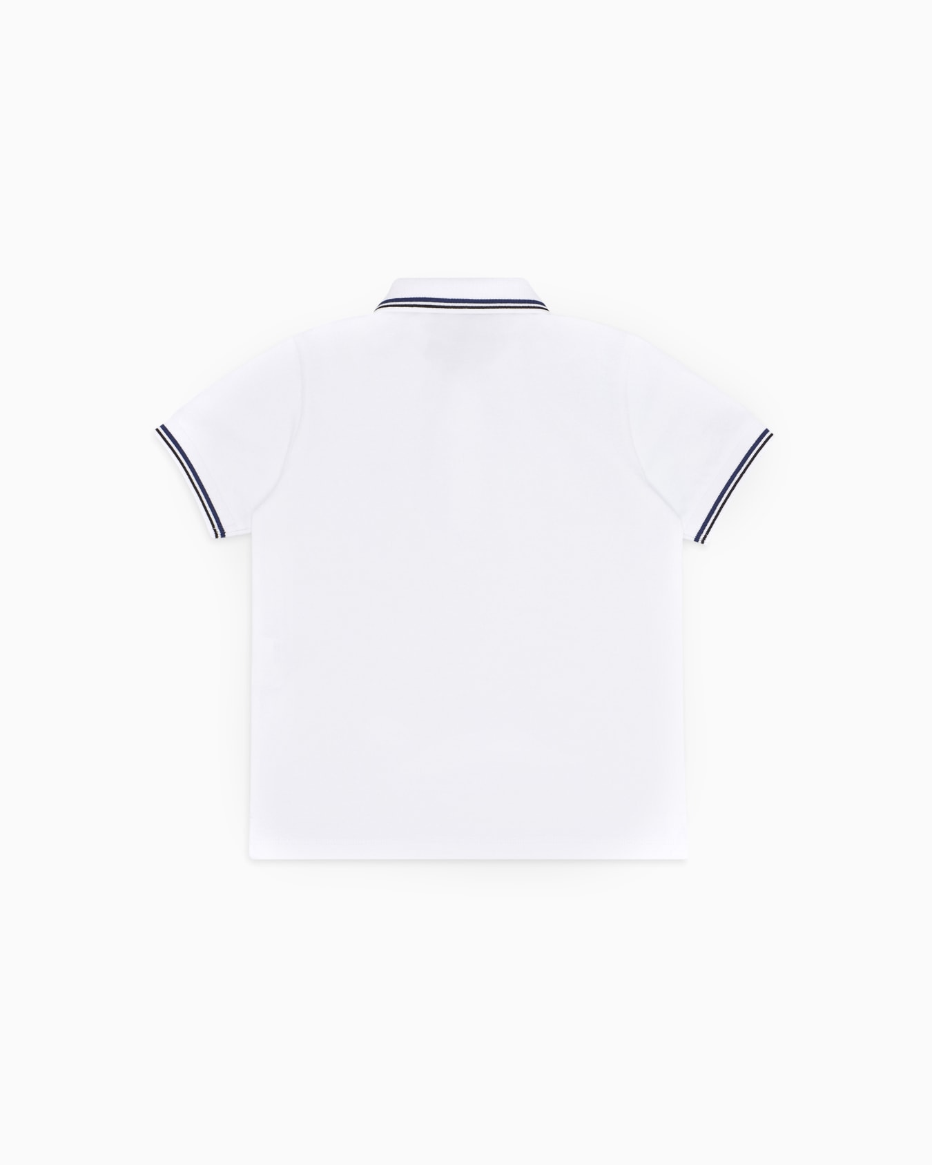 Stretch piqué polo shirt with striped trim Slide 2