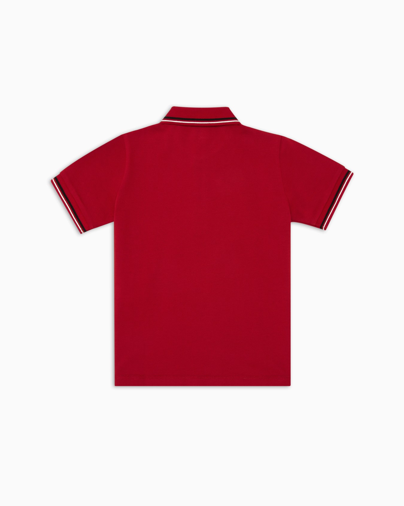Stretch piqué polo shirt with striped trim Slide 2