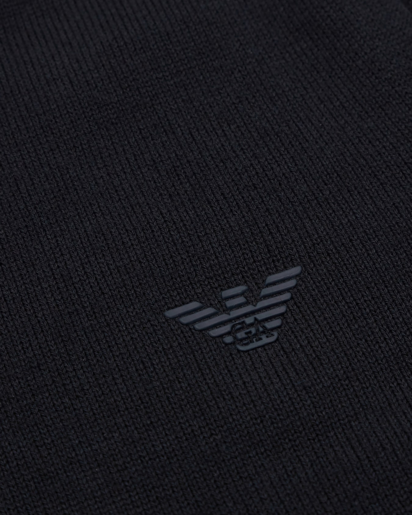 Wool-blend jumper with micro-eagle embroidery Slide 3