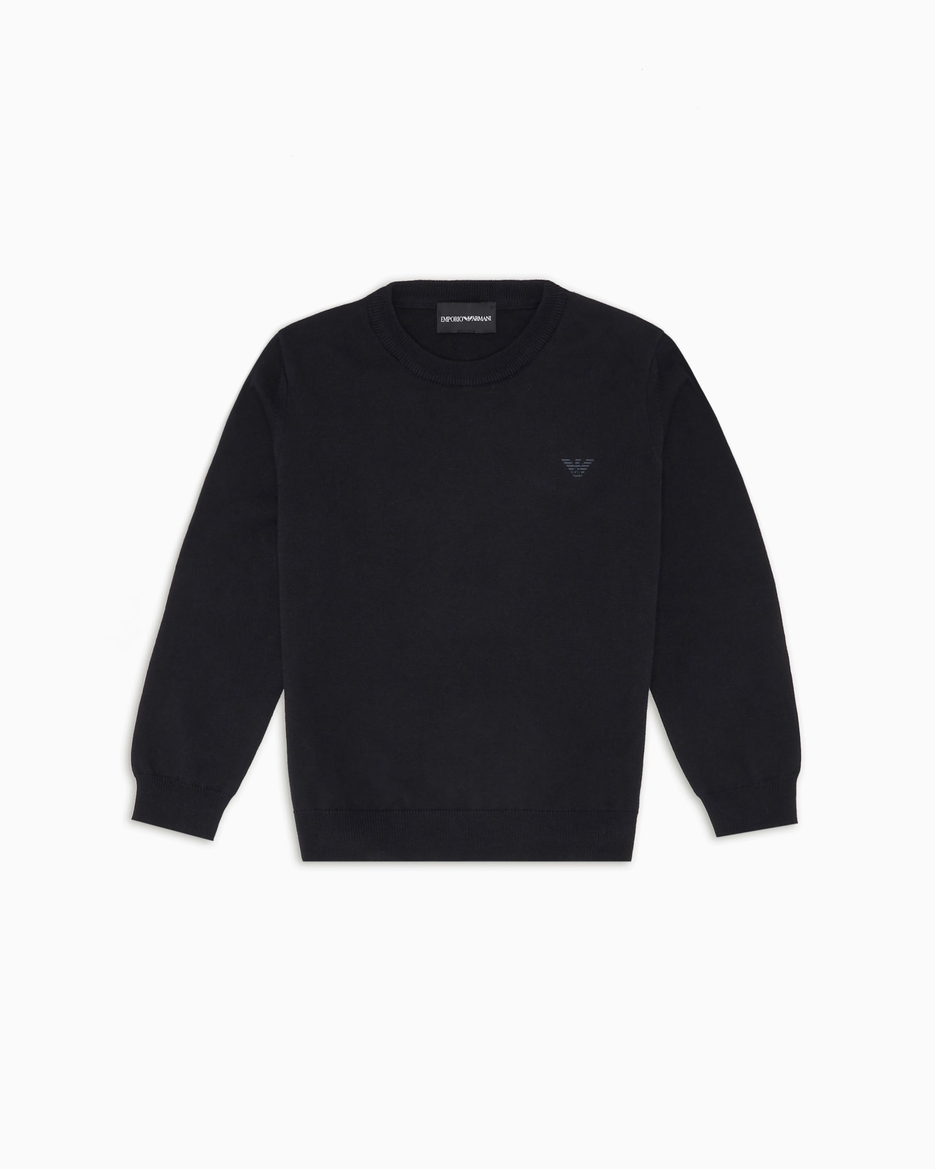 Wool-blend jumper with micro-eagle embroidery Slide 0