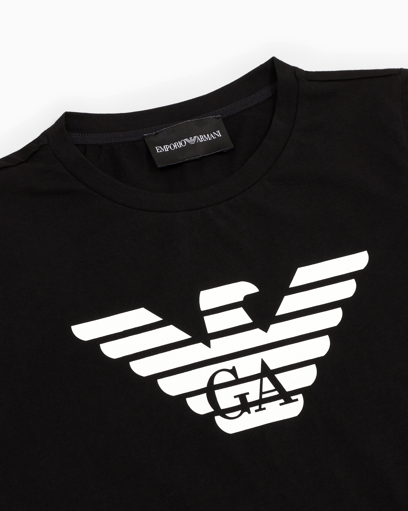 T-shirt in jersey Pima con logo Slide 1