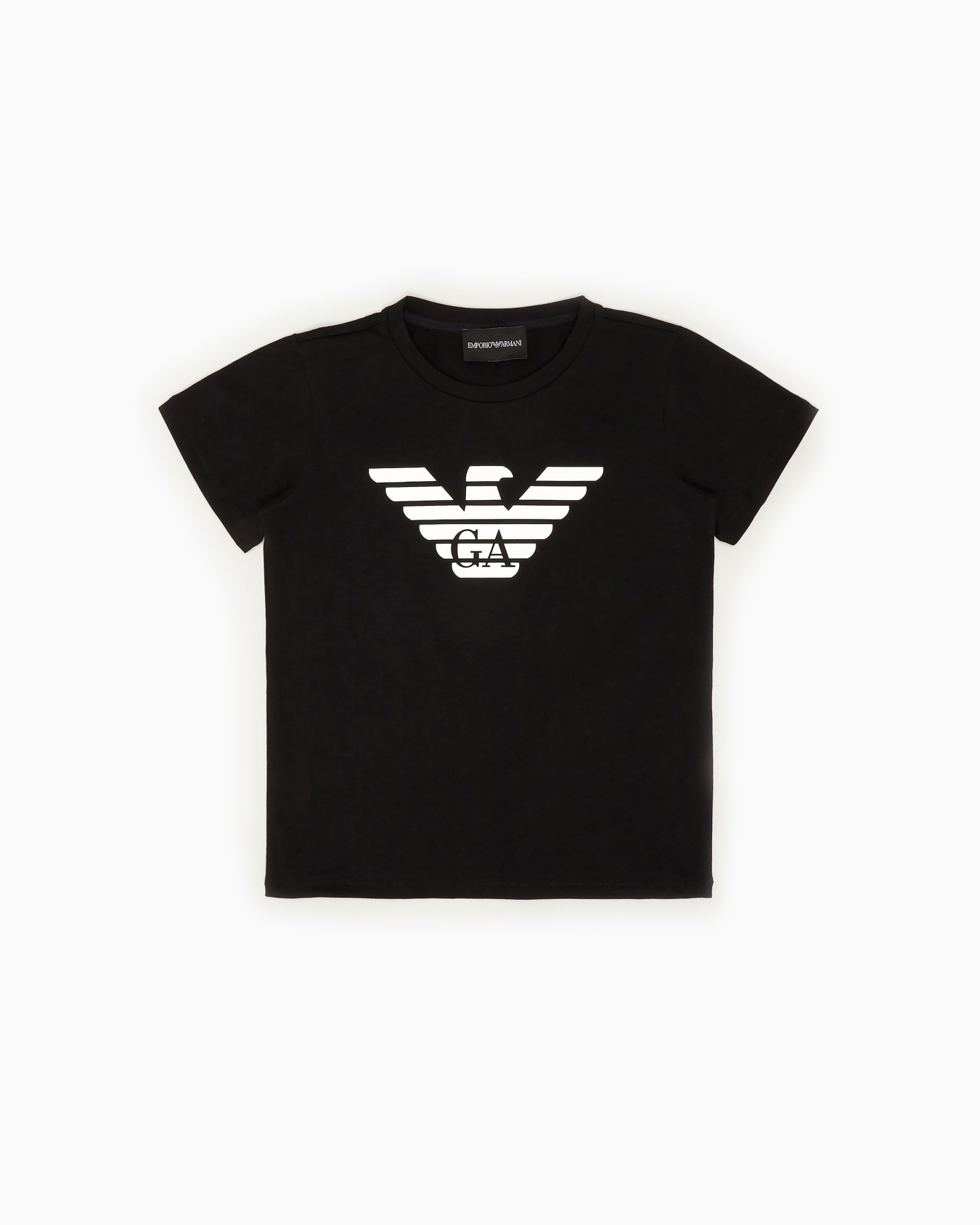 T-shirt in jersey Pima con logo Slide 0