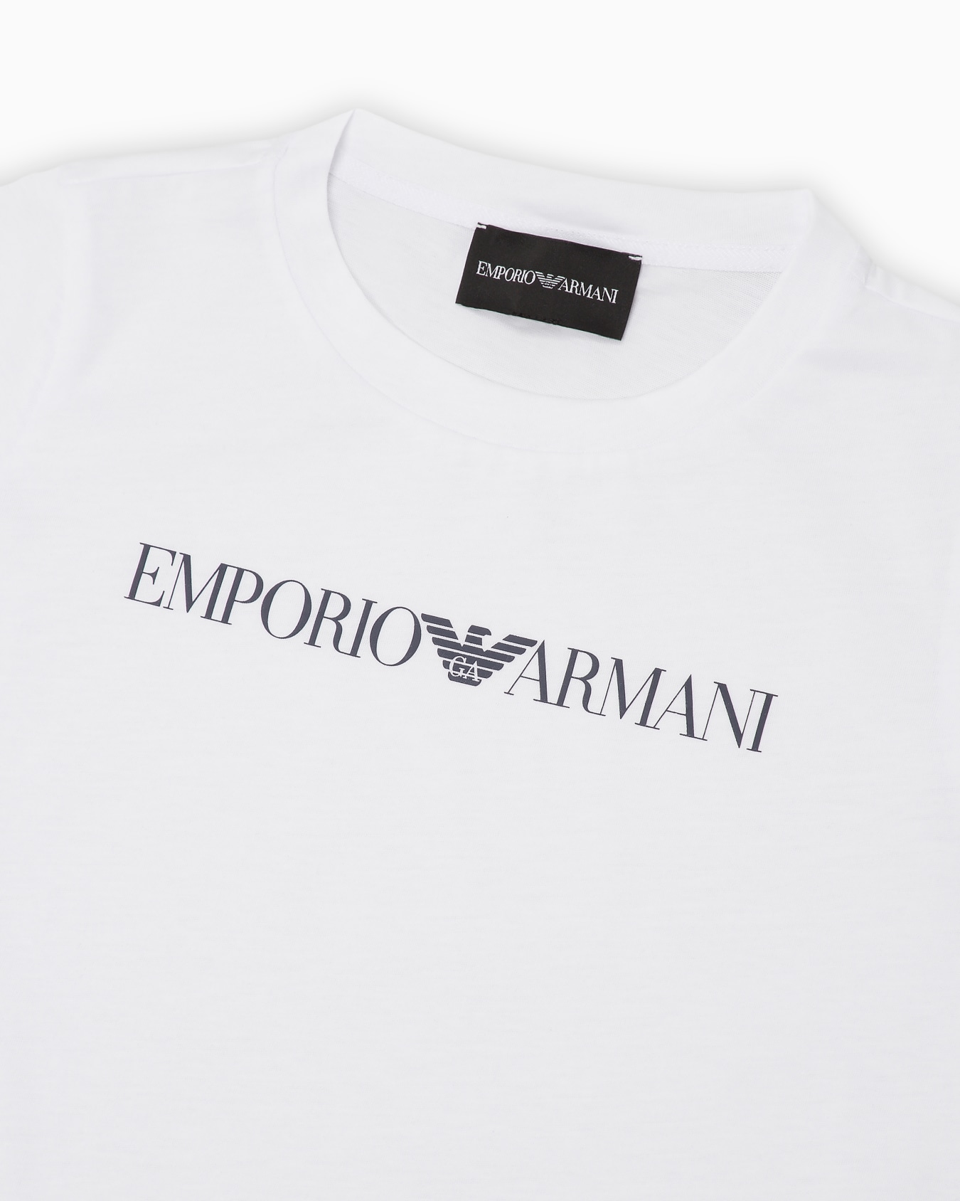 T-shirt in jersey Pima con logo Slide 1
