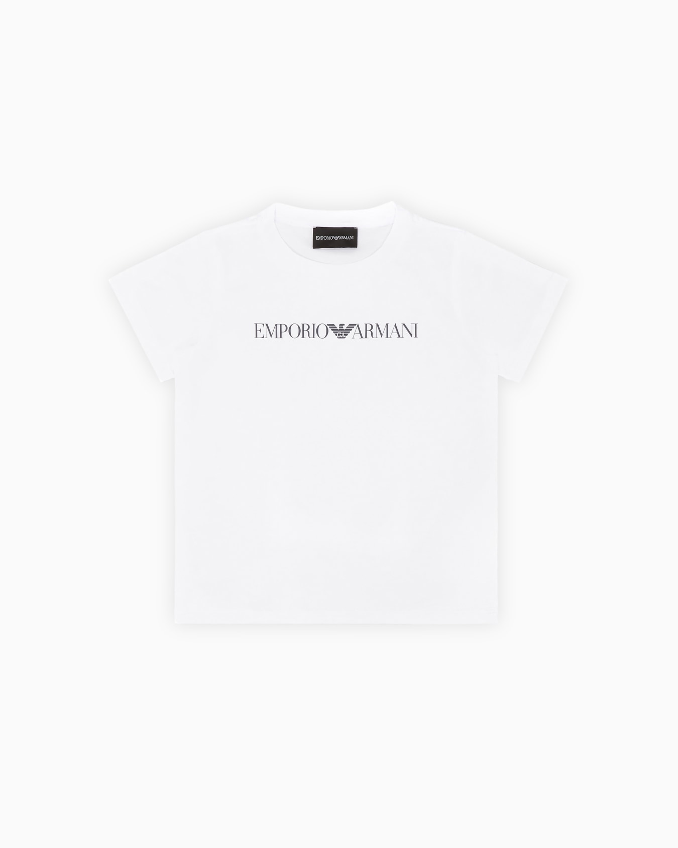 T-shirt in jersey Pima con logo Slide 0