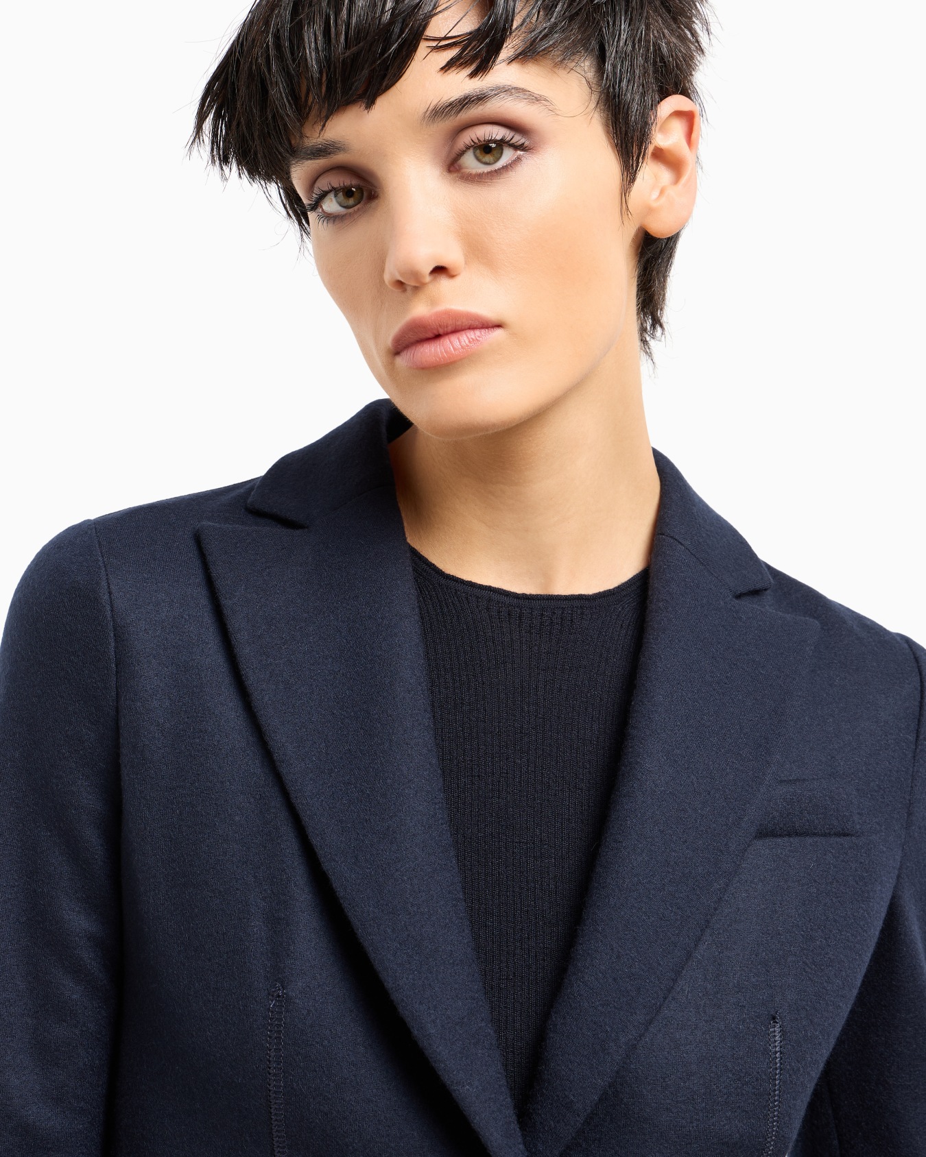 Single-breasted jacket in pure cashmere jersey Slide 4