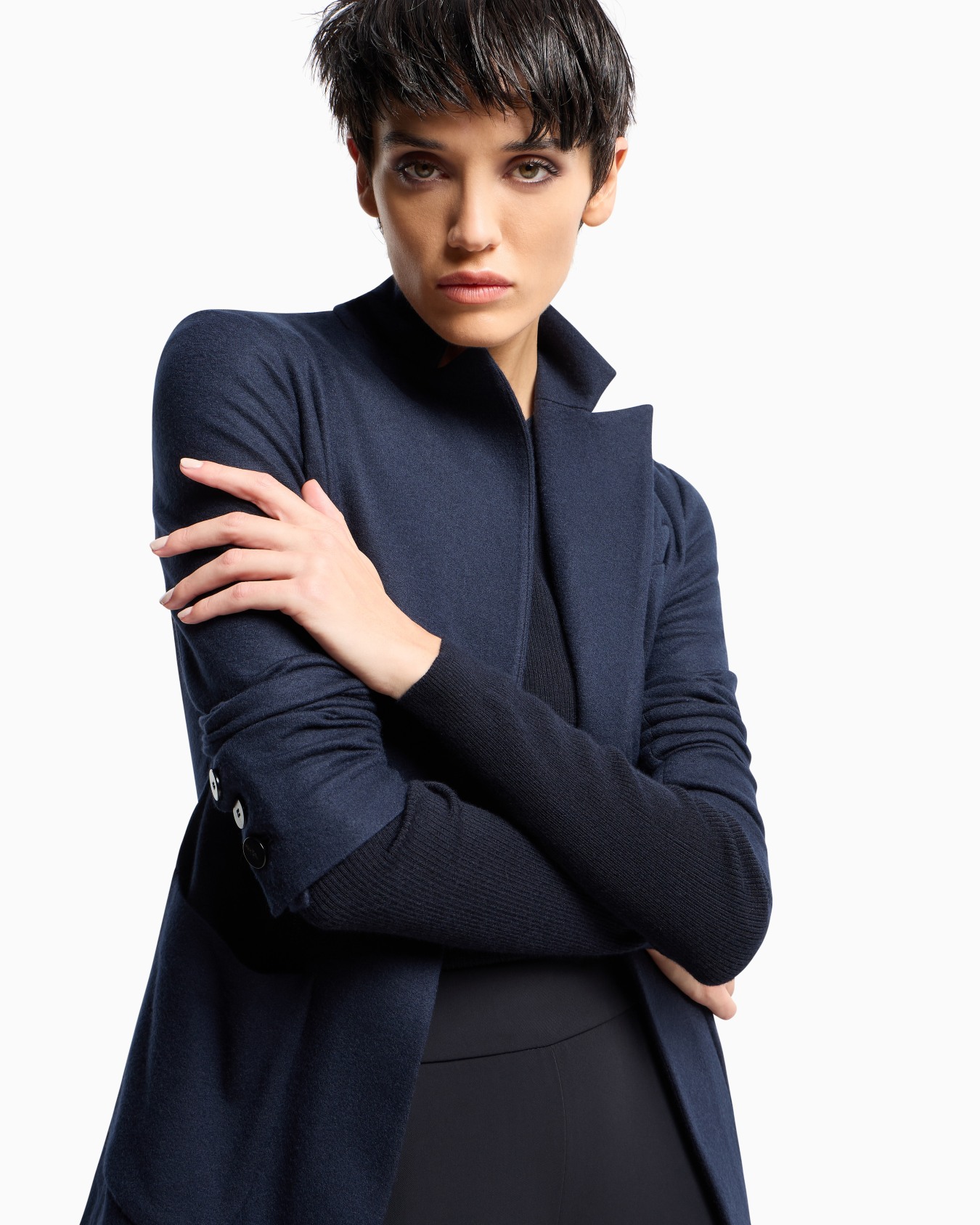 Single-breasted jacket in pure cashmere jersey Slide 5