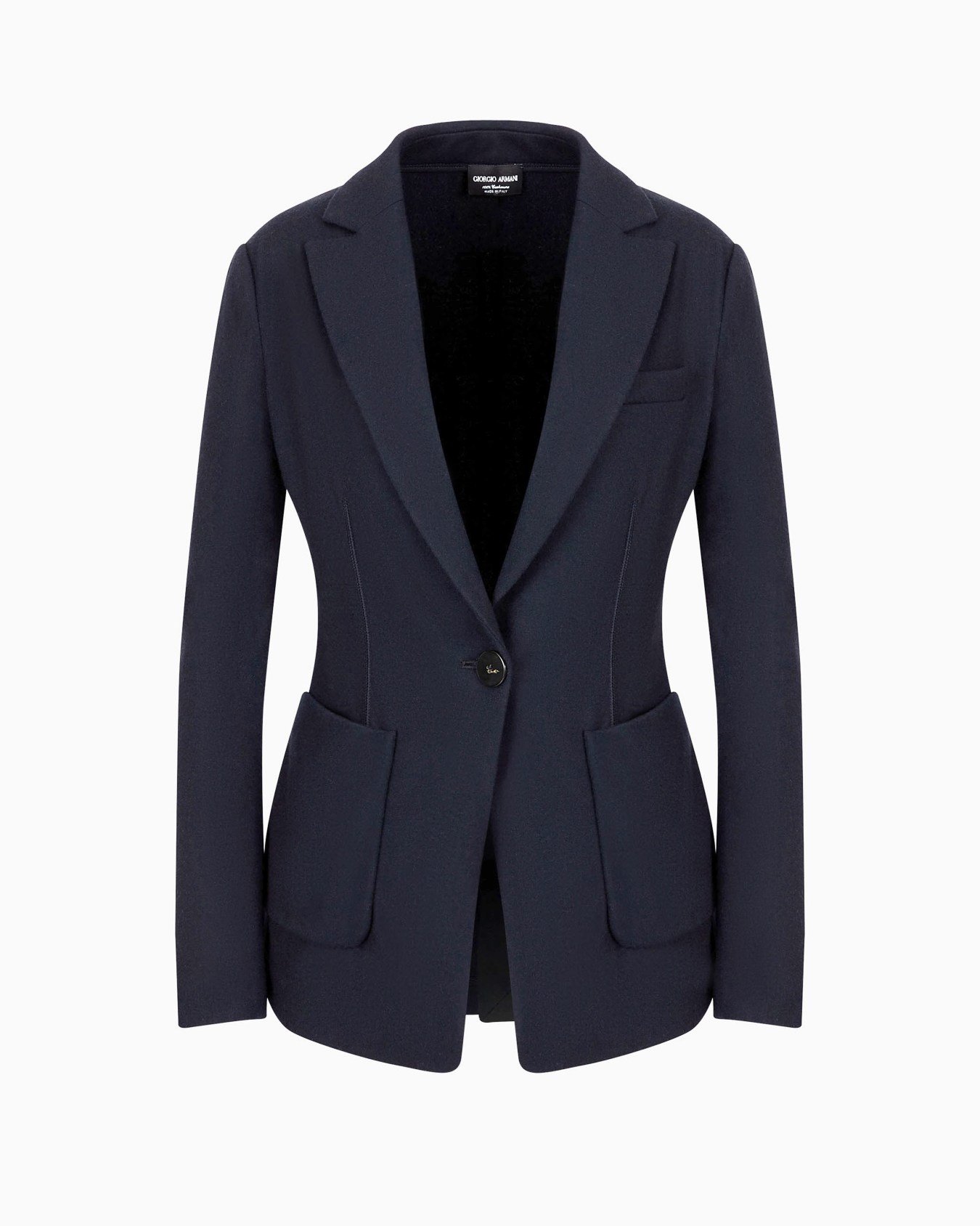 Single-breasted jacket in pure cashmere jersey Slide 0