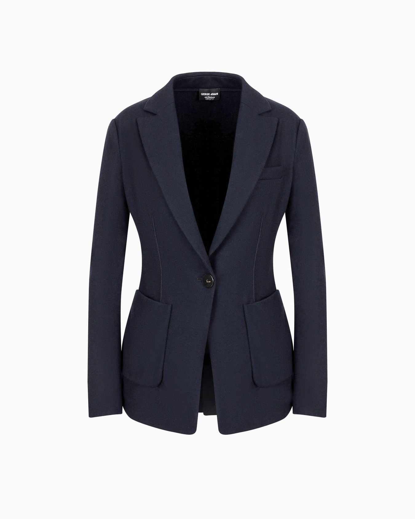 Single-breasted jacket in pure cashmere jersey Slide 0