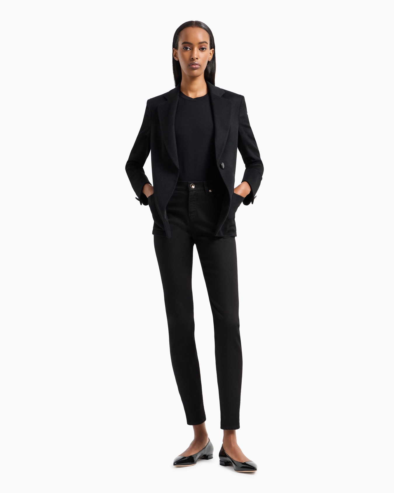Stretch-cotton, slim-fit, five-pocket trousers Slide 3