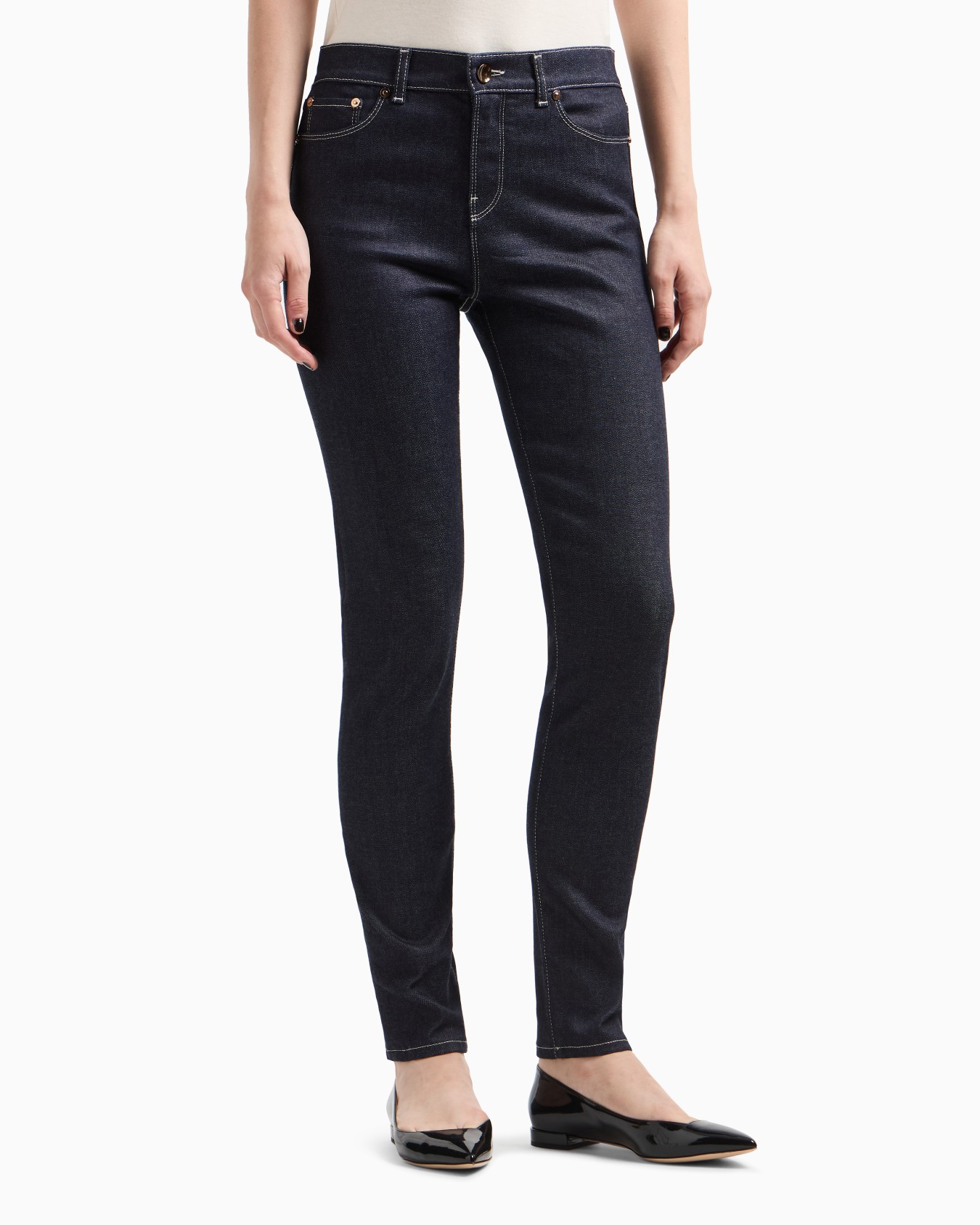 Five-pocket, slim-fit, stretch cotton-denim trousers Slide 3