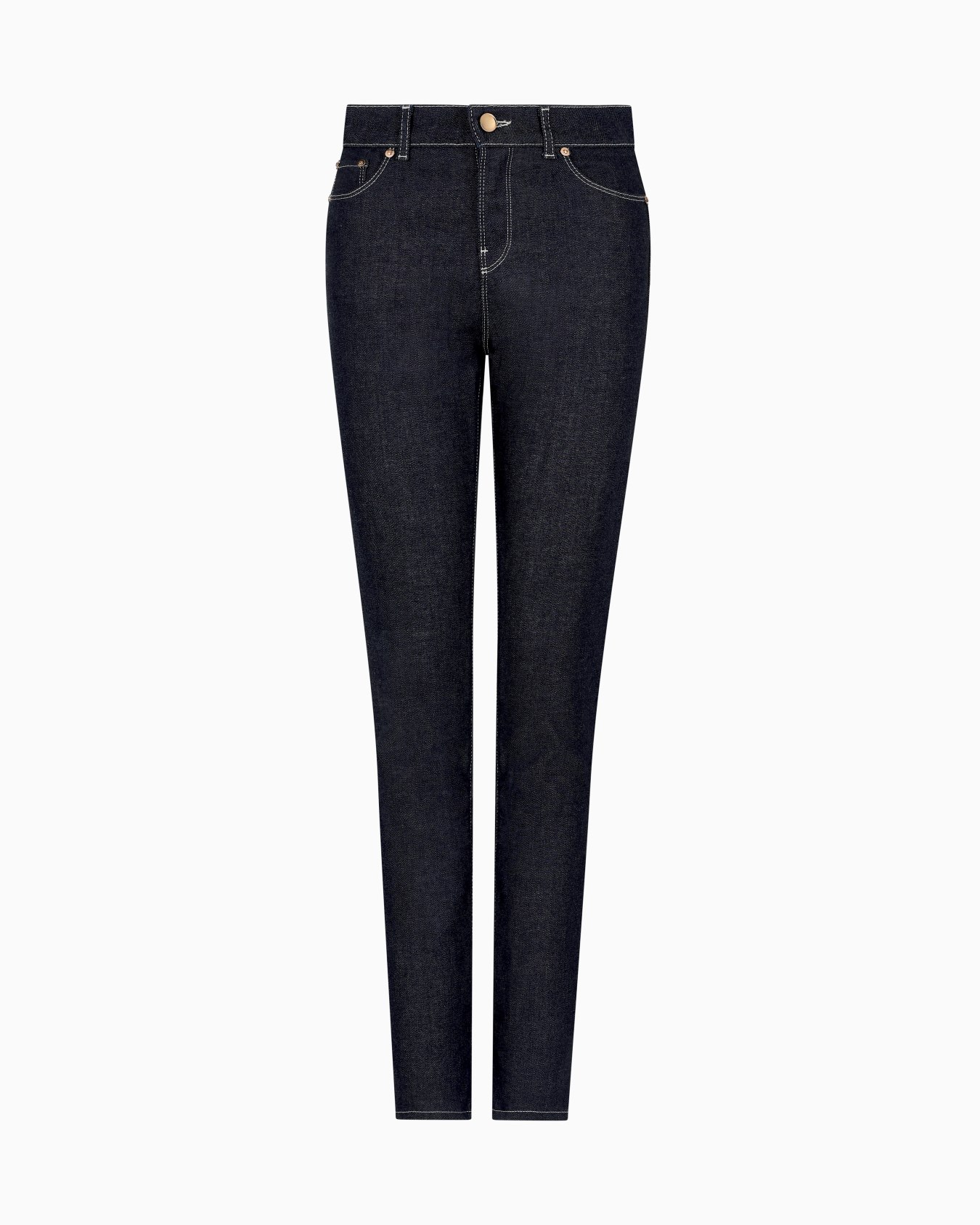 Pantaloni 5 tasche slim fit in denim di cotone stretch Slide 0